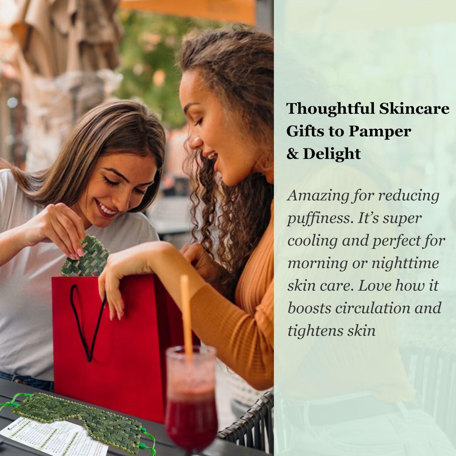 Máscara de Ojos de Jade LazyGa 100% Natural para Relajación