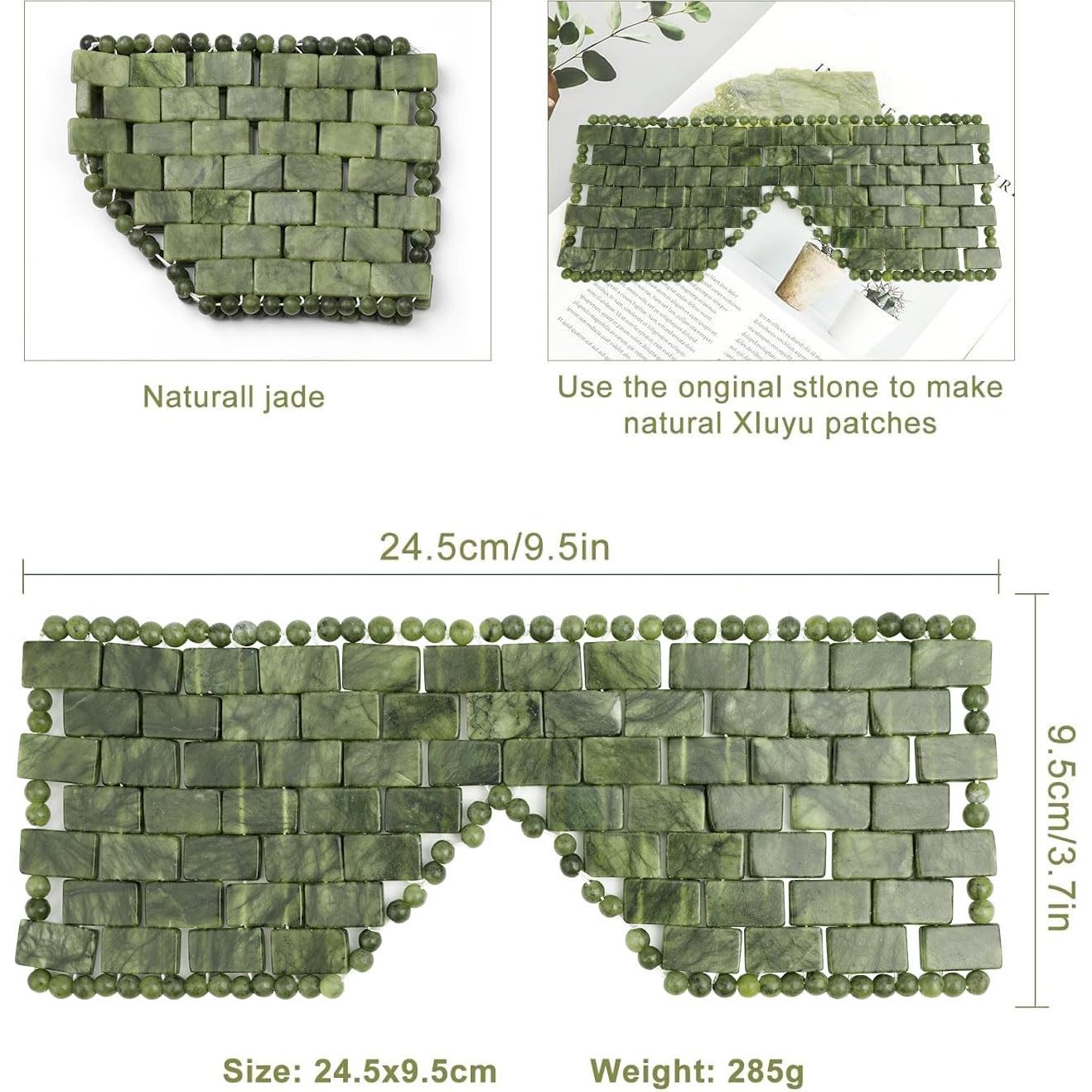 Máscara de Ojos de Jade LazyGa 100% Natural para Relajación