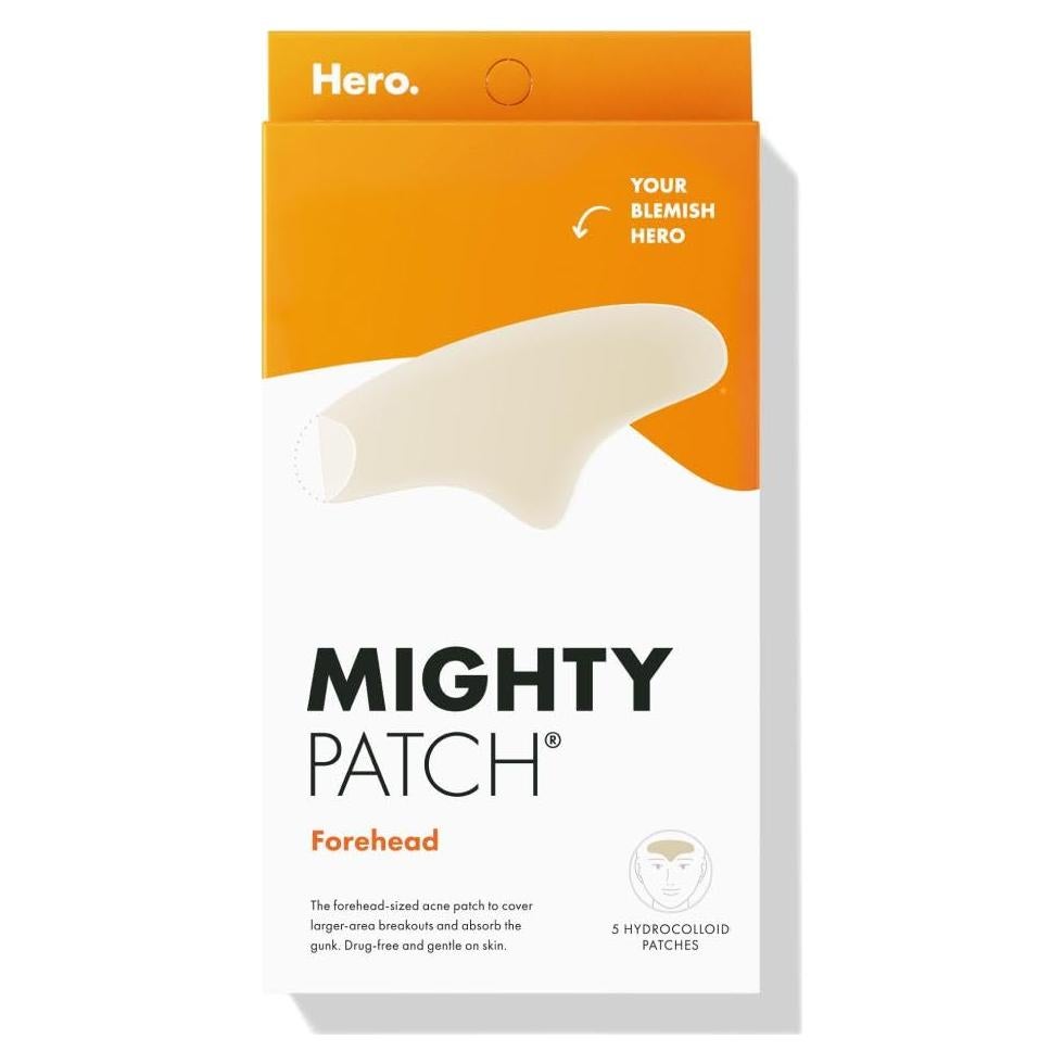 Parche de Acné Hidrocoloide Mighty Patch Hero - Jumbo para Frente (5 Unidades)