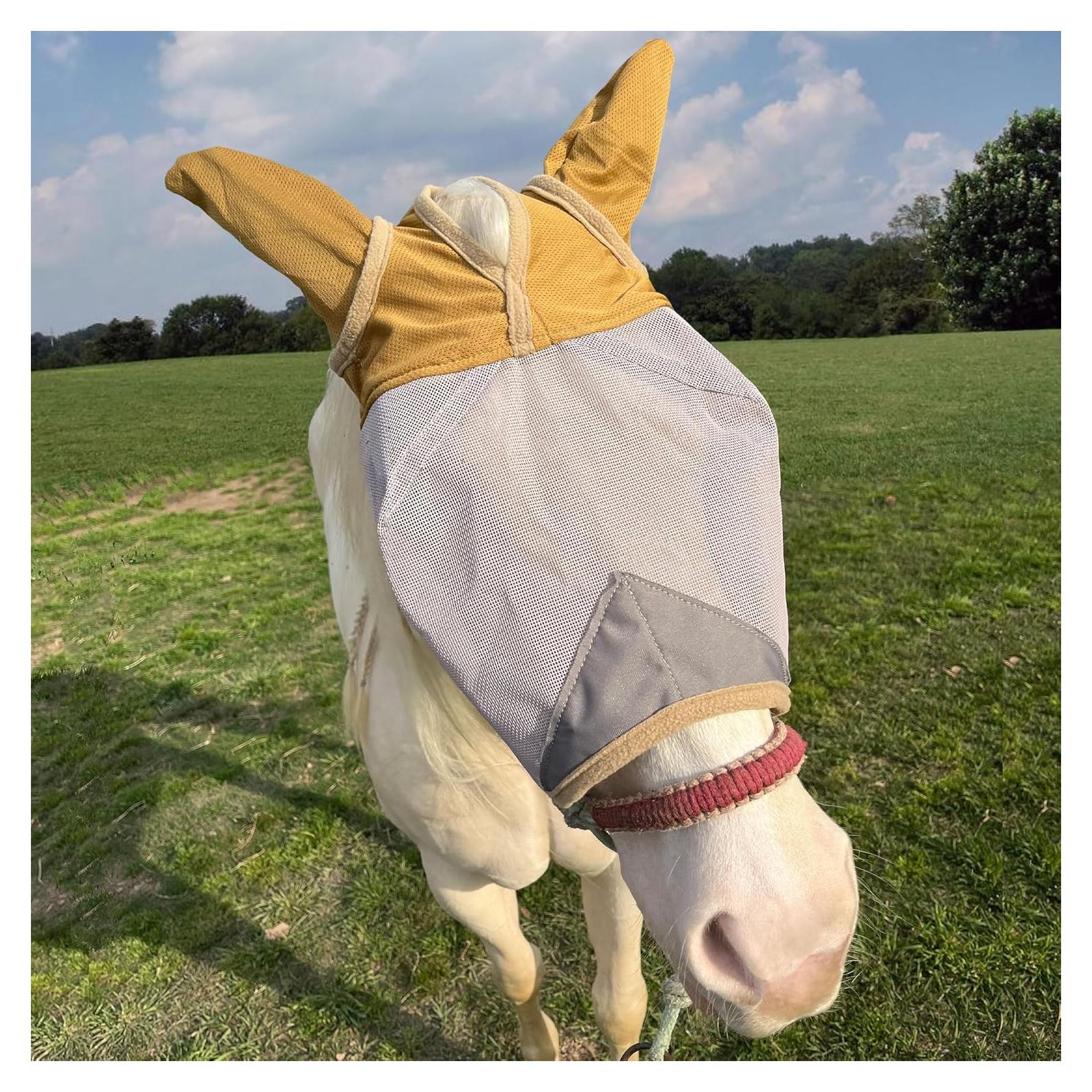 Máscara para Moscas de Caballo The Sunny Zebra, UV 70%, Tamaño Caballo