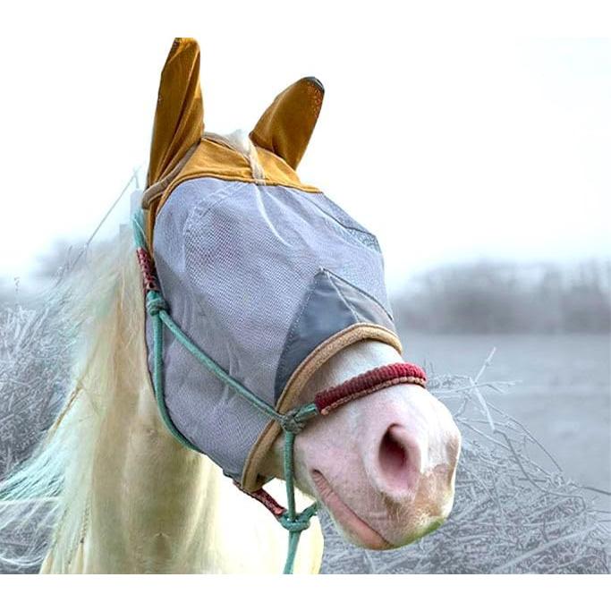 Máscara para Moscas de Caballo The Sunny Zebra, UV 70%, Tamaño Caballo
