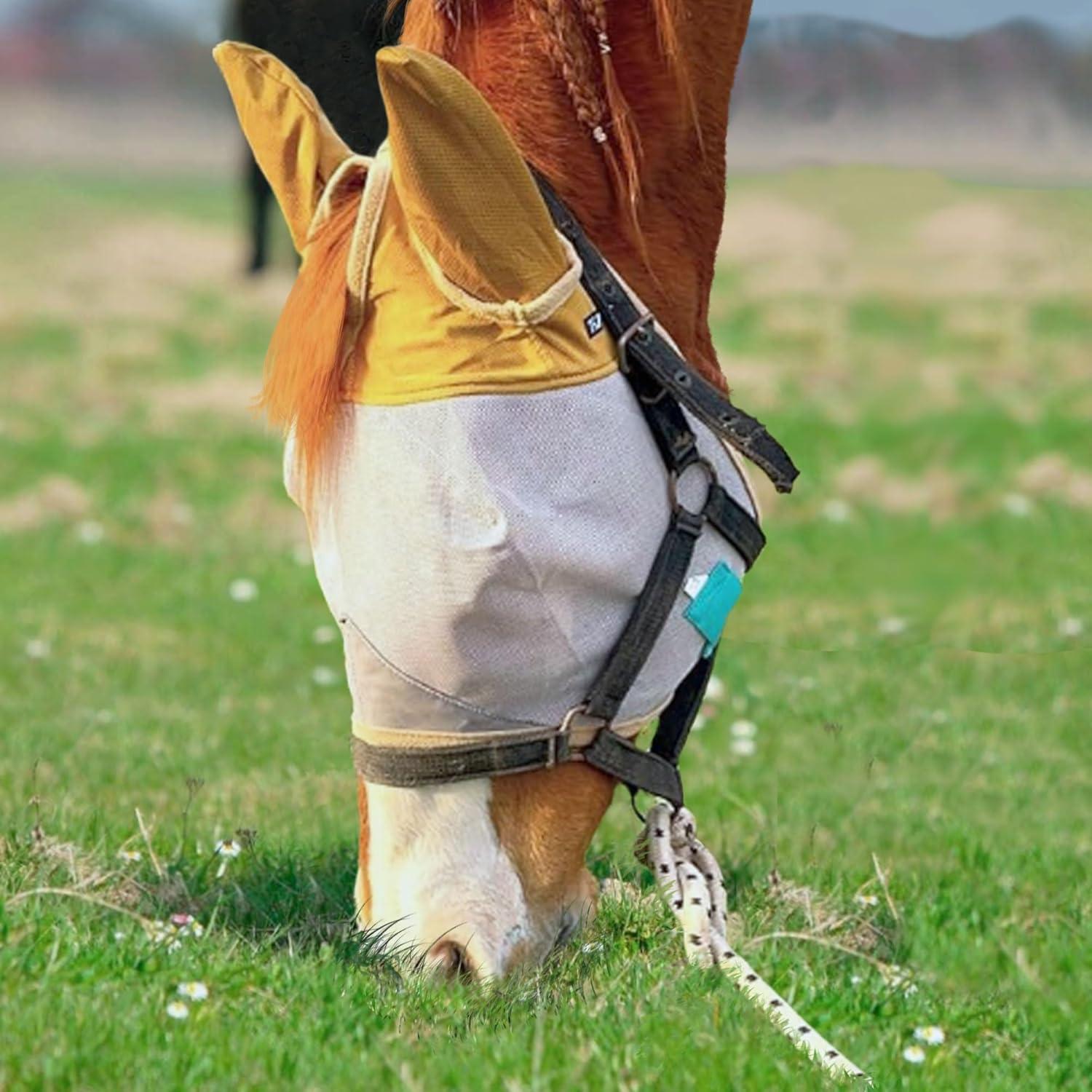 Máscara para Moscas de Caballo The Sunny Zebra, UV 70%, Tamaño Caballo