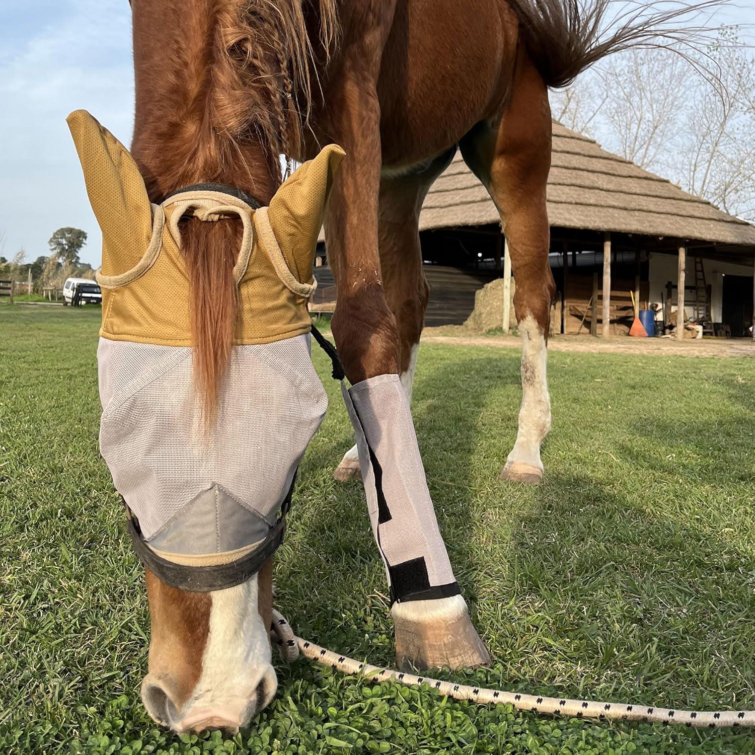 Máscara para Moscas de Caballo The Sunny Zebra, UV 70%, Tamaño Caballo