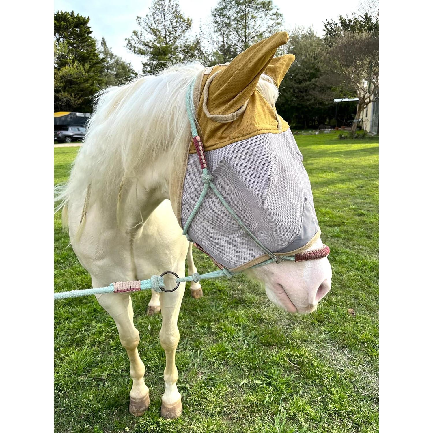 Máscara para Moscas de Caballo The Sunny Zebra, UV 70%, Tamaño Caballo