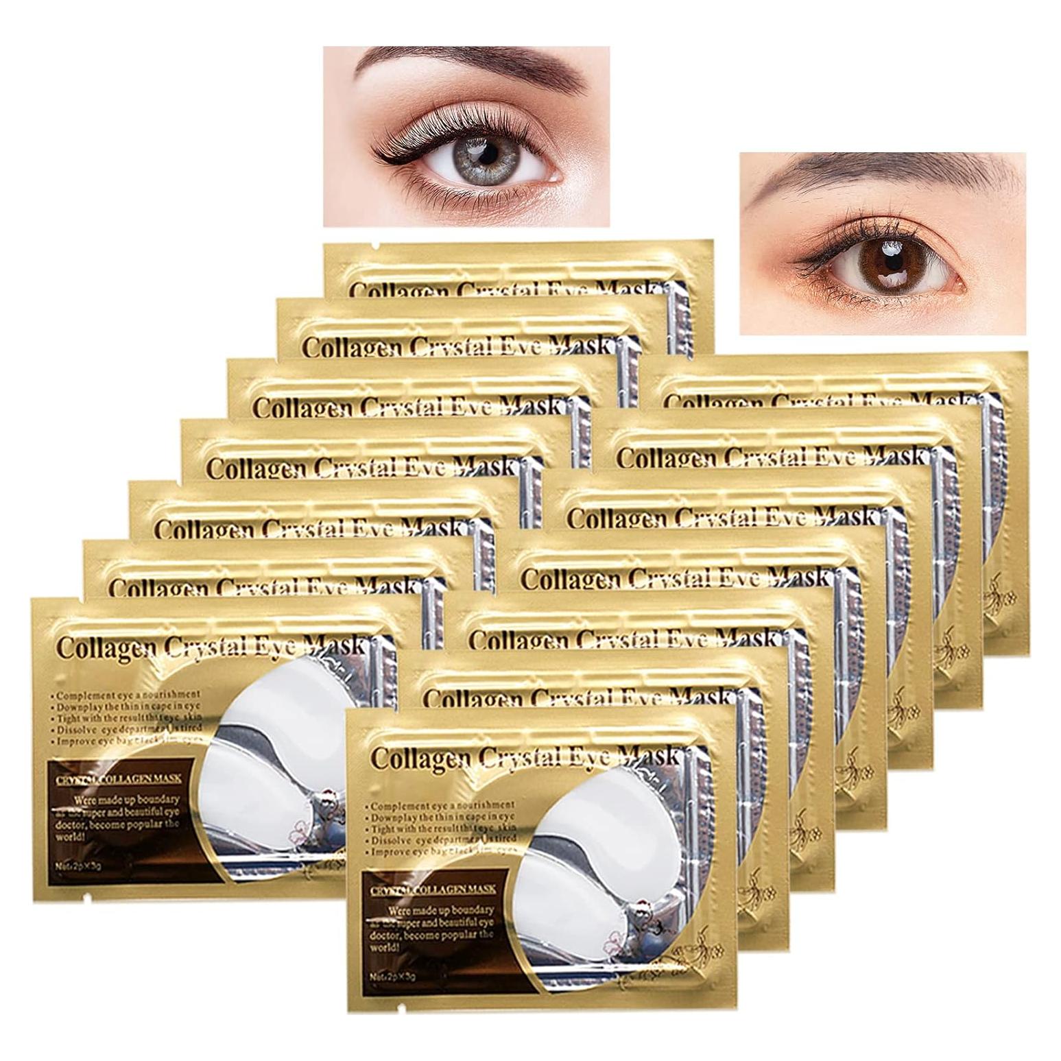 Parche para Ojos Jakuva 30PCS Colágeno Hidratante Blanco