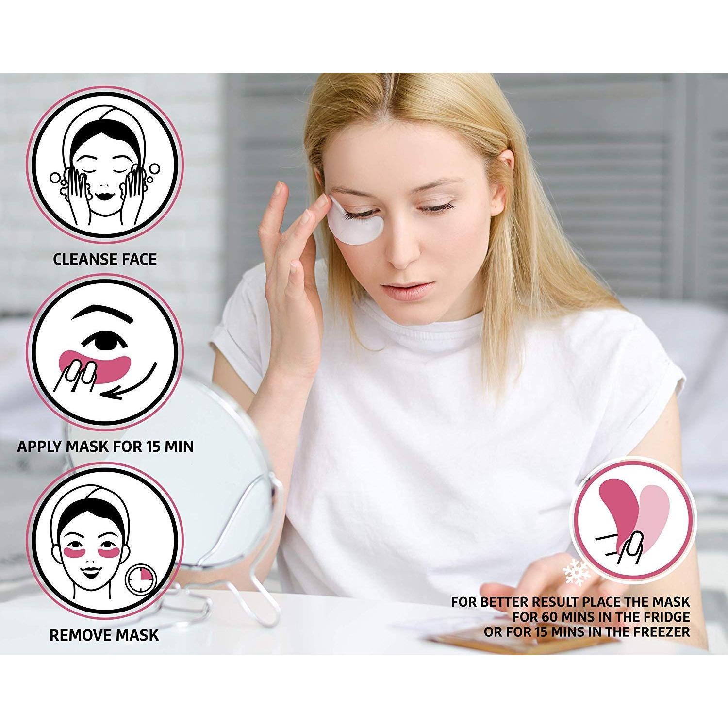 Parche para Ojos Jakuva 30PCS Colágeno Hidratante Blanco