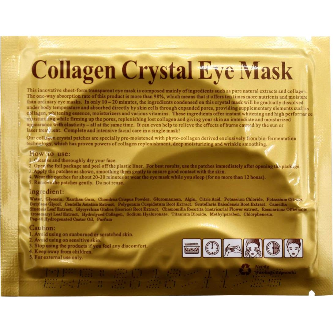 Parche para Ojos Jakuva 30PCS Colágeno Hidratante Blanco