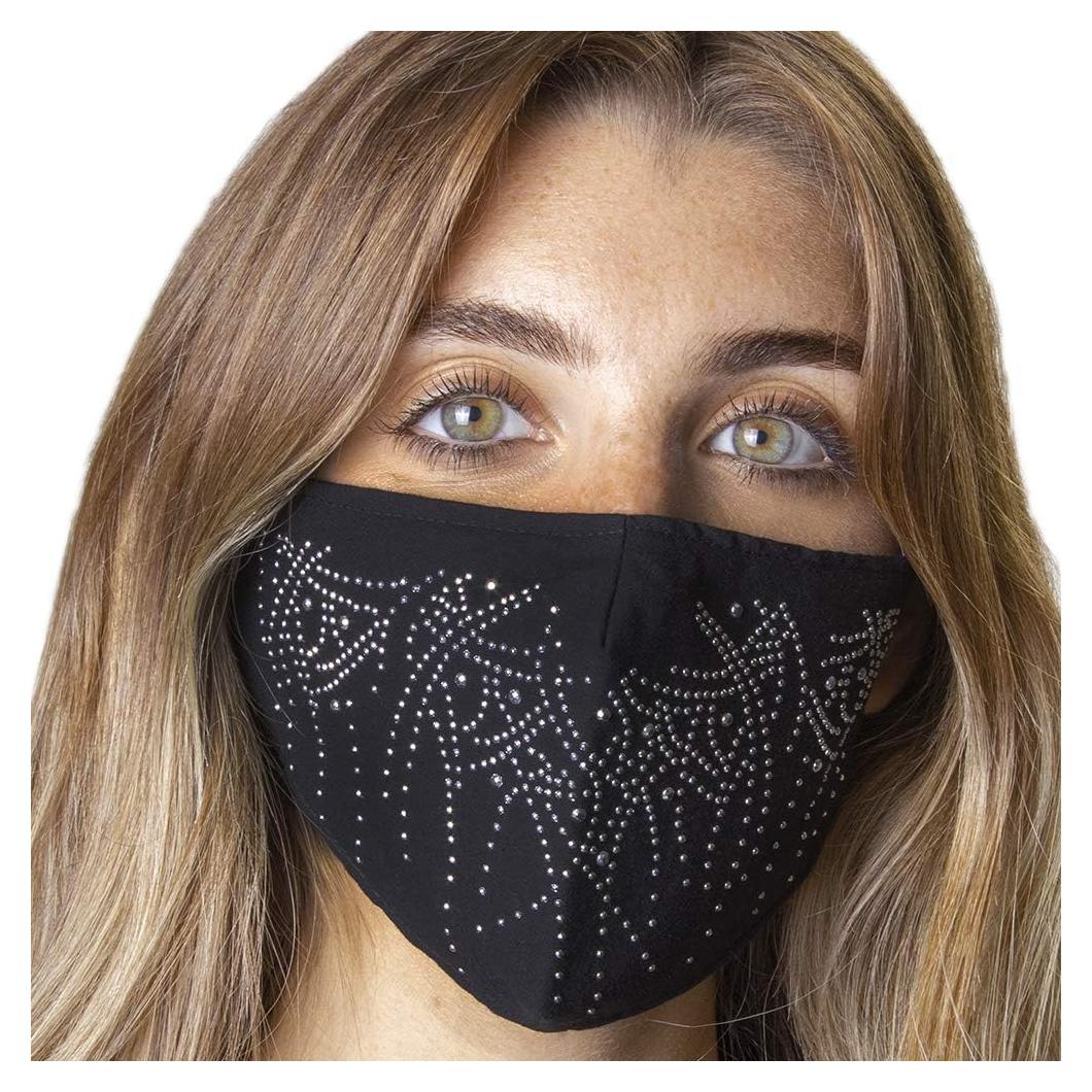 Máscara Facial de Tela Jessica McClintock 2 Piezas Algodón Negro