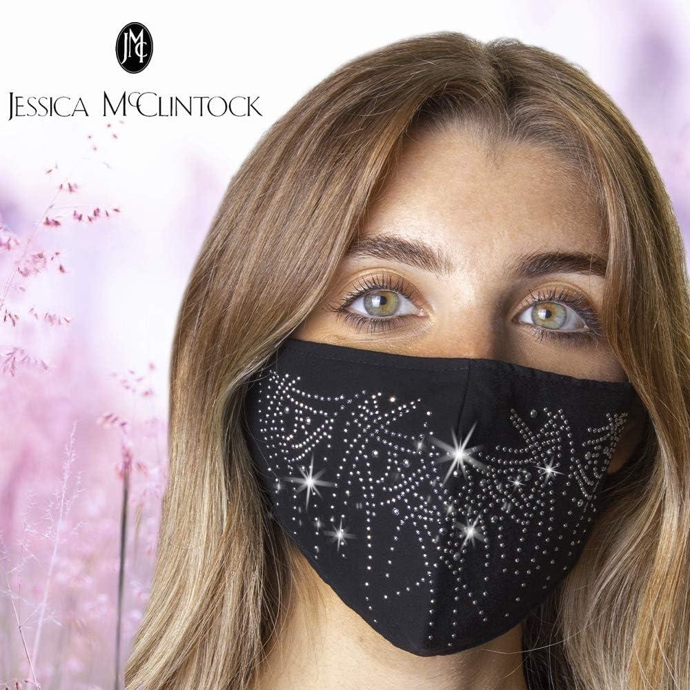 Máscara Facial de Tela Jessica McClintock 2 Piezas Algodón Negro