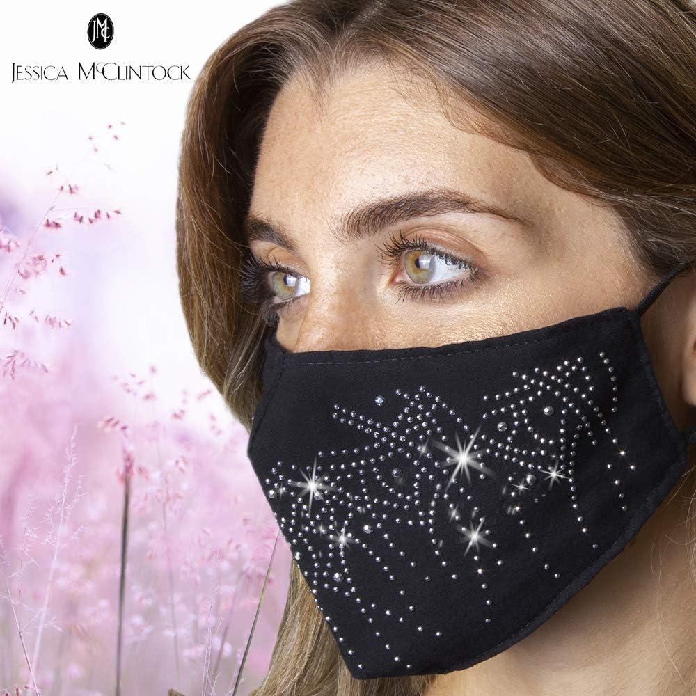 Máscara Facial de Tela Jessica McClintock 2 Piezas Algodón Negro