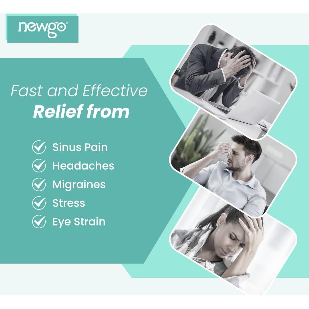 Máscara Calor Alivio Sinusal NEWGO Verde 20.7x10.4cm