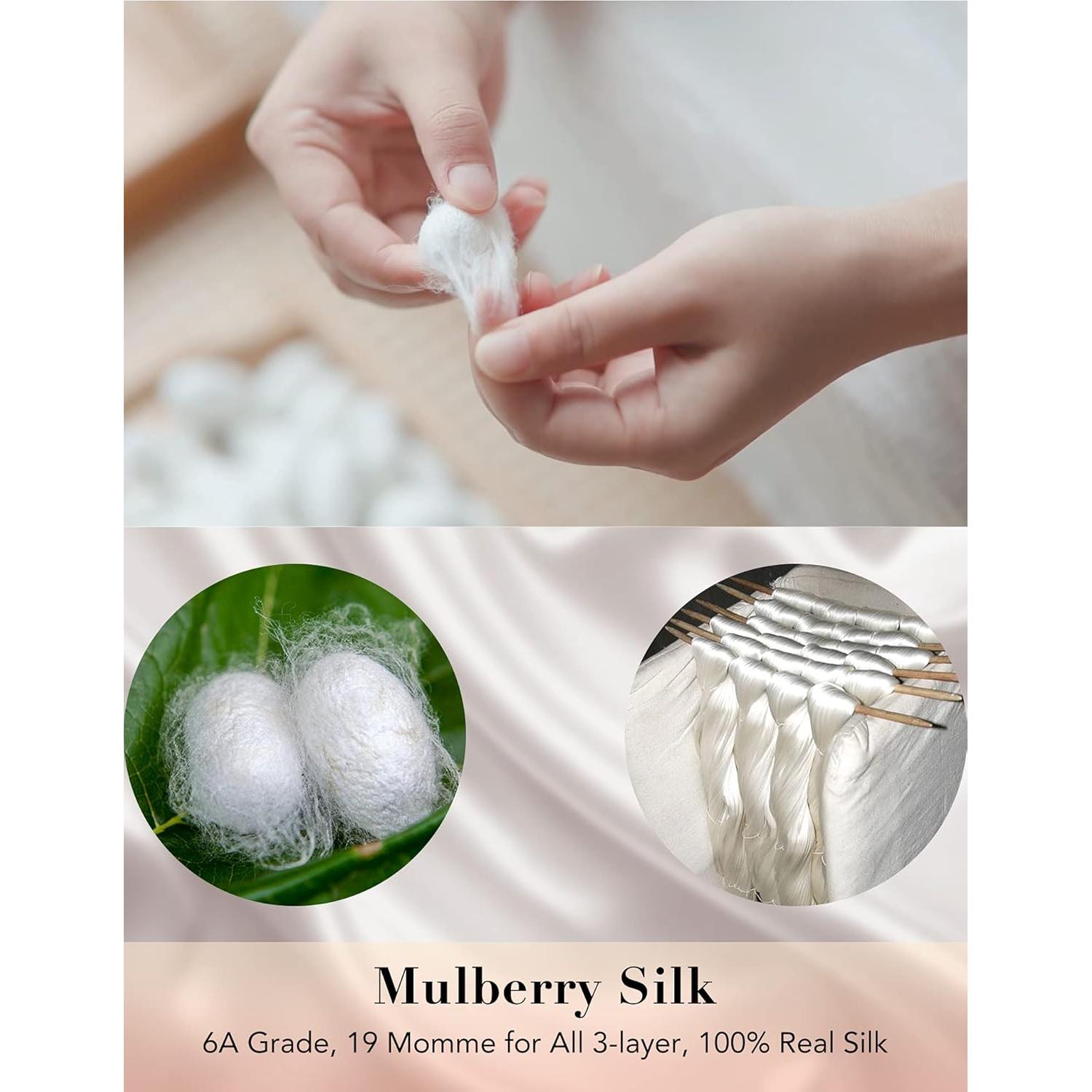 Mascarilla de Seda de Morera 100% Ajustable con Filtro Plata