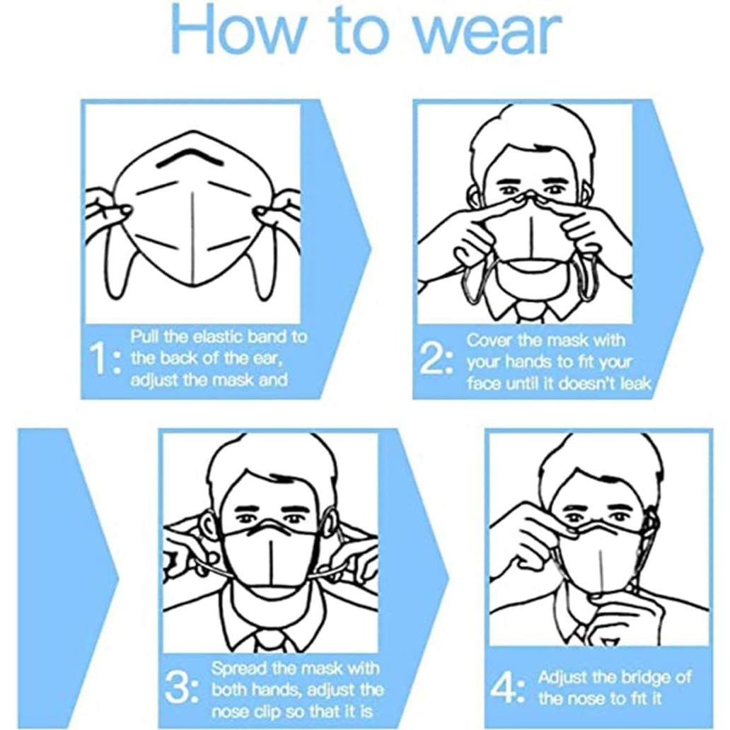 Mascarillas Faciales Rmaytiked 50 Pcs 4 Capas 3D Multicolores