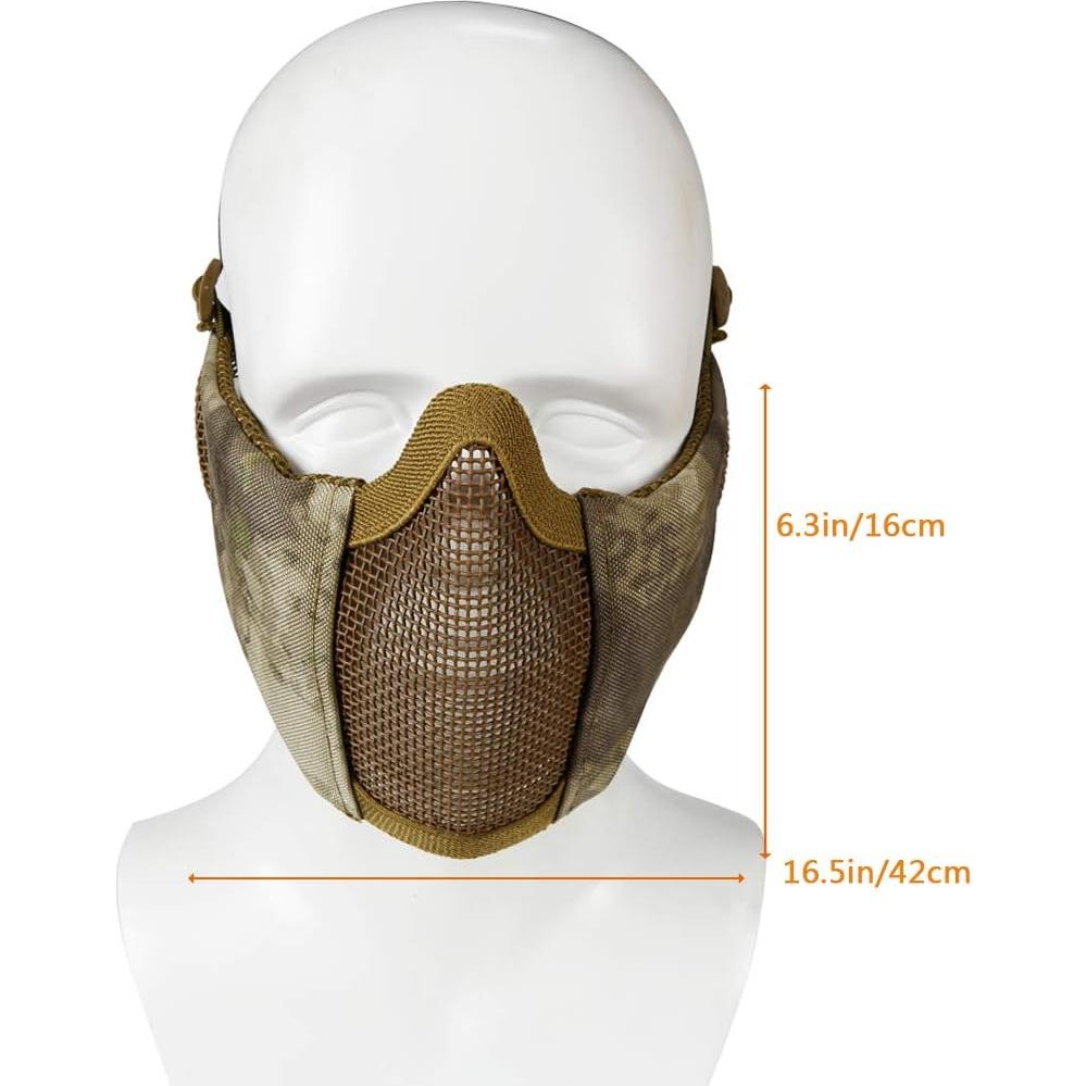 Máscara de Malla Airsoft AOUTACC AT, Protección 600 FPS