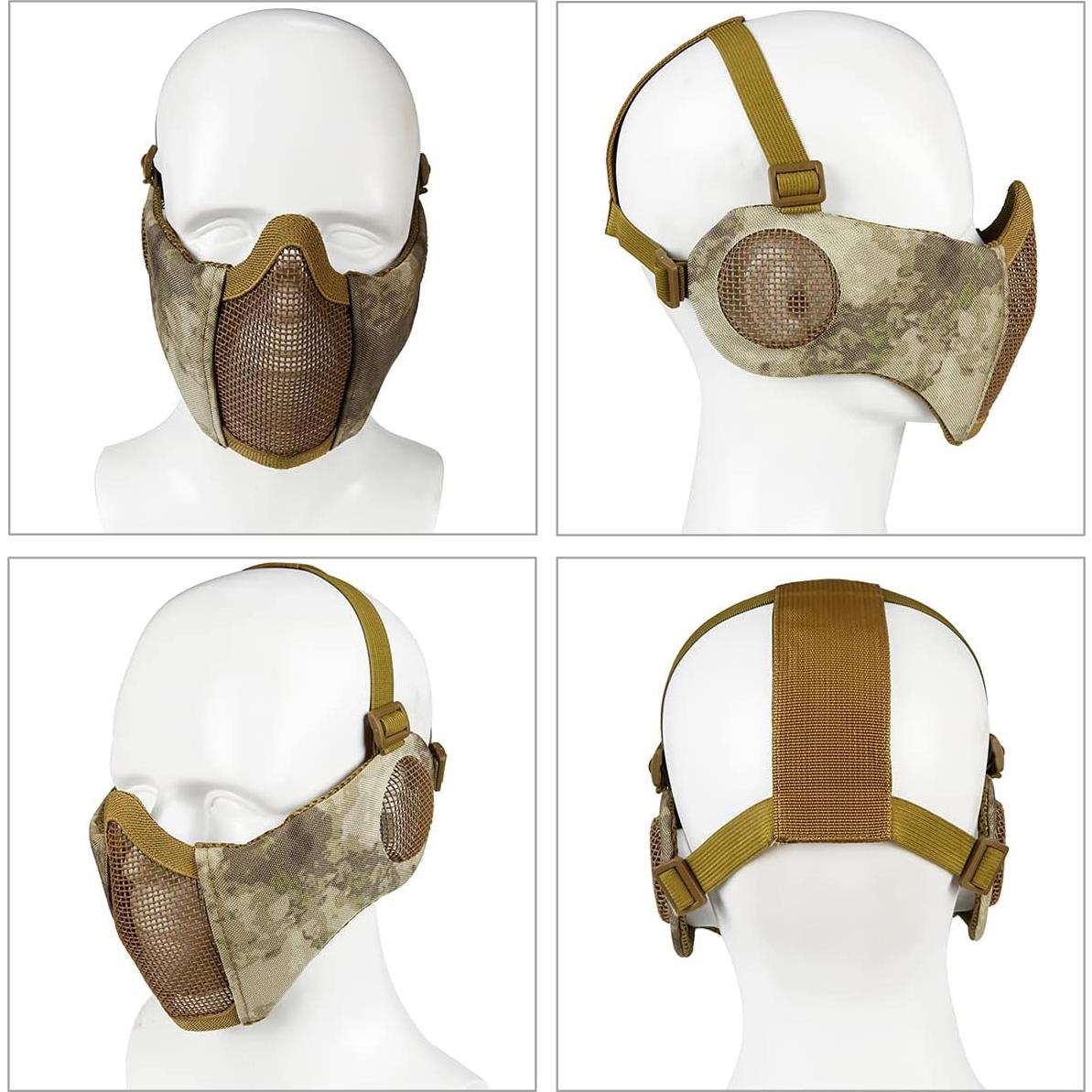 Máscara de Malla Airsoft AOUTACC AT, Protección 600 FPS