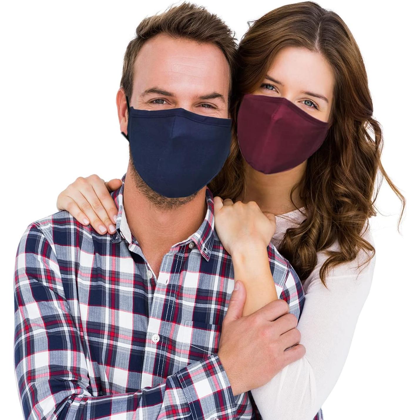 Mascarillas de Tela Reutilizables 12 Pcs Adultos Algodón