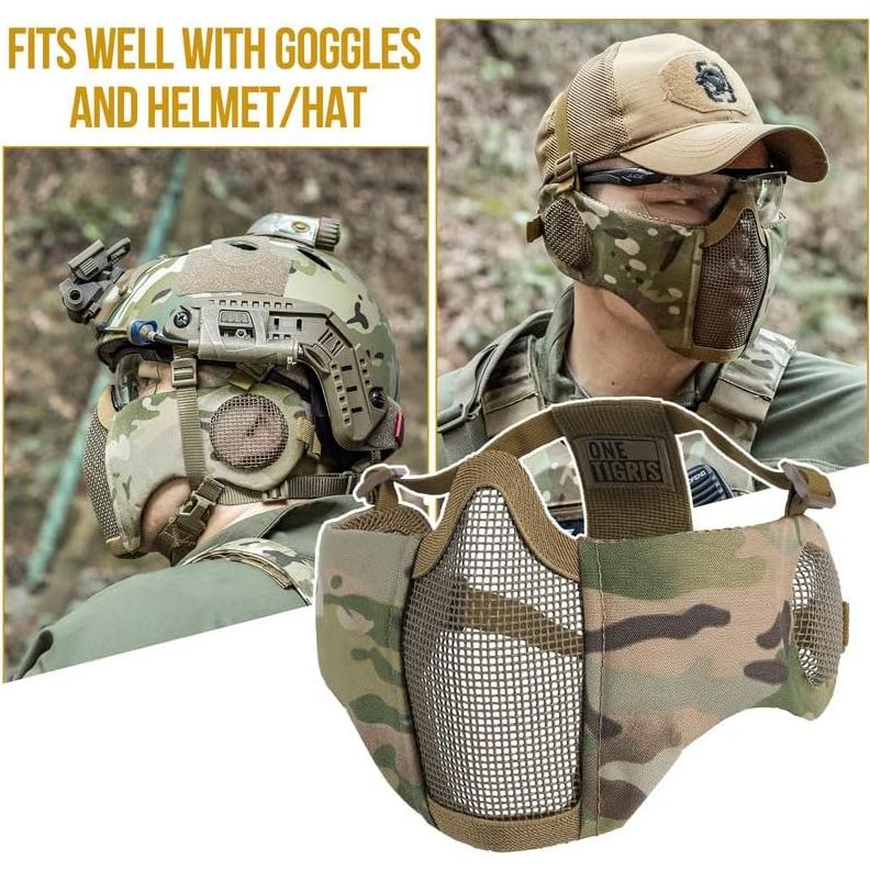 Máscara Táctica Plegable OneTigris con Protección para Oídos