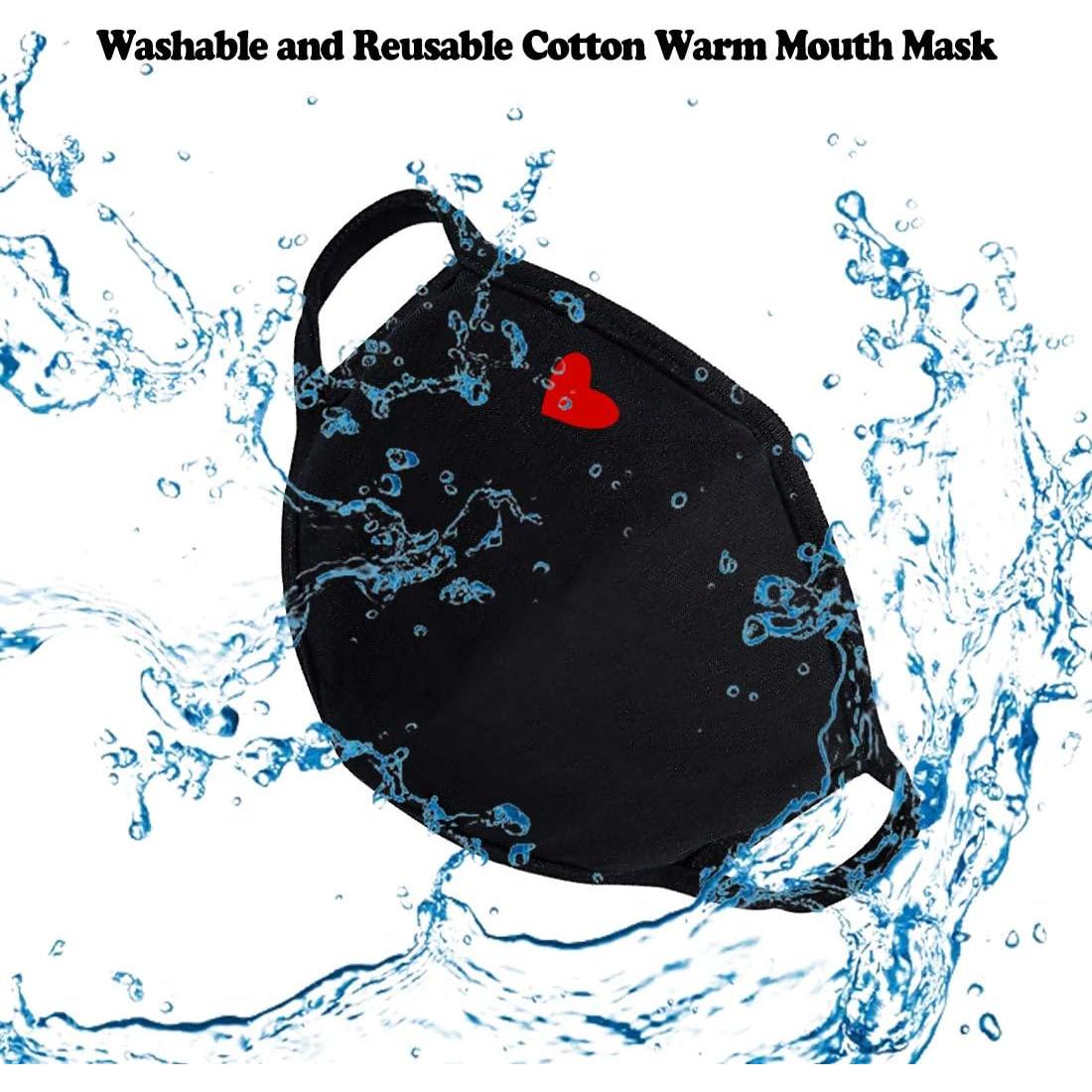 Mascarillas de Tela de Corazón Yiiza - Paquete de 3 Algodón
