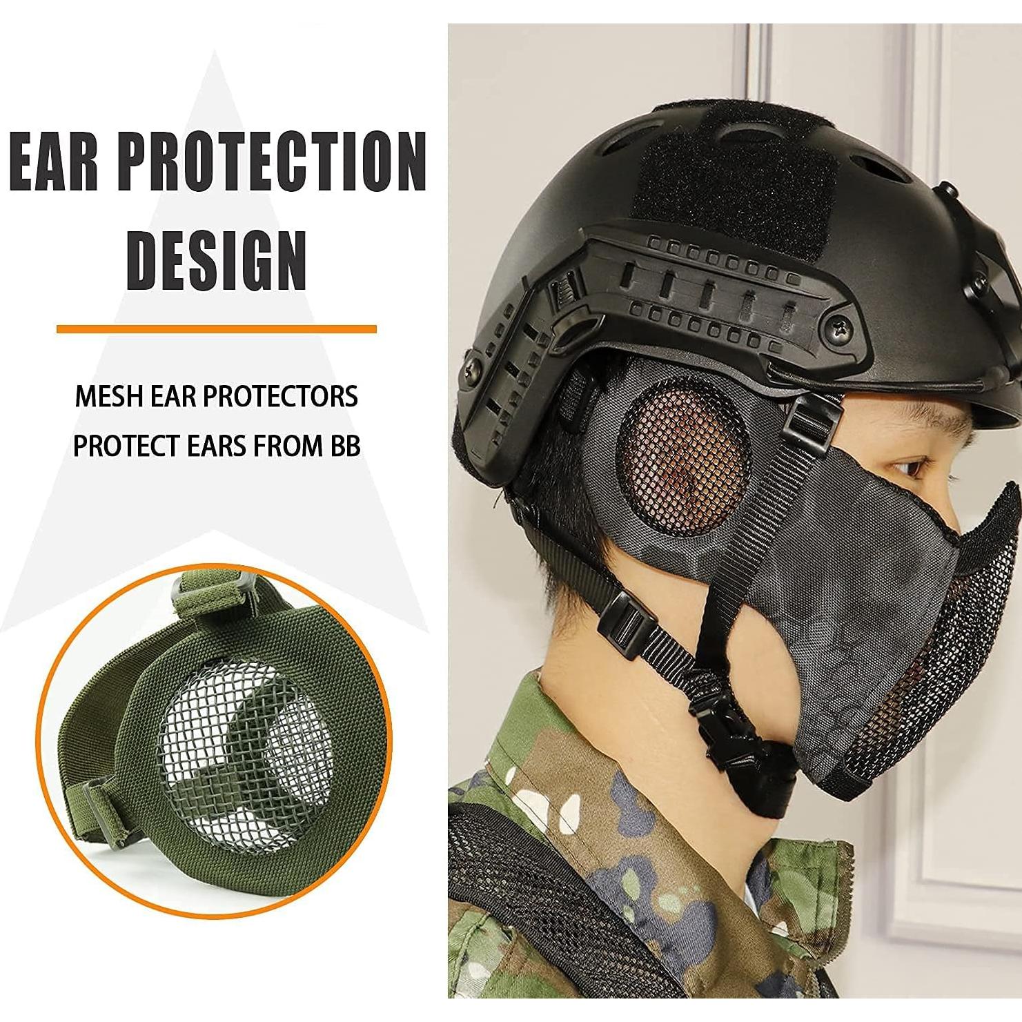 Conjunto de Protección Airsoft AOUTACC - Máscara y Gafas Tácticas