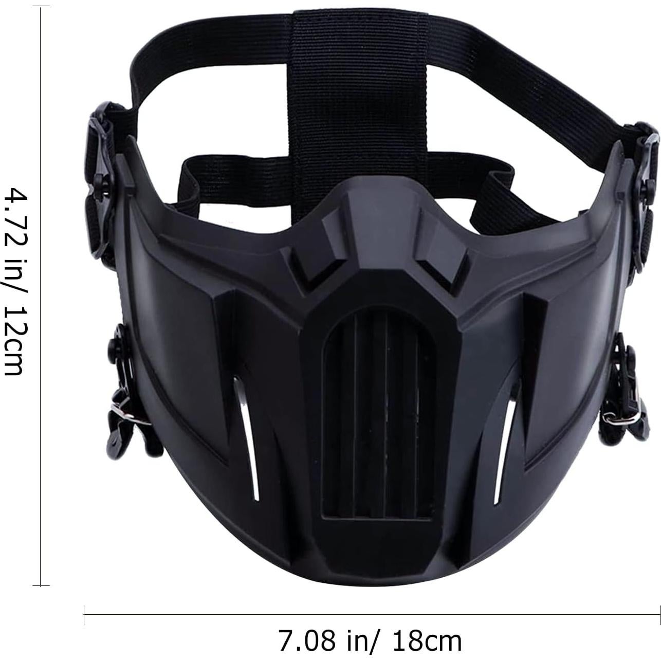 Máscara de Airsoft Yeesport 4546 con Correa Ajustable - Negro