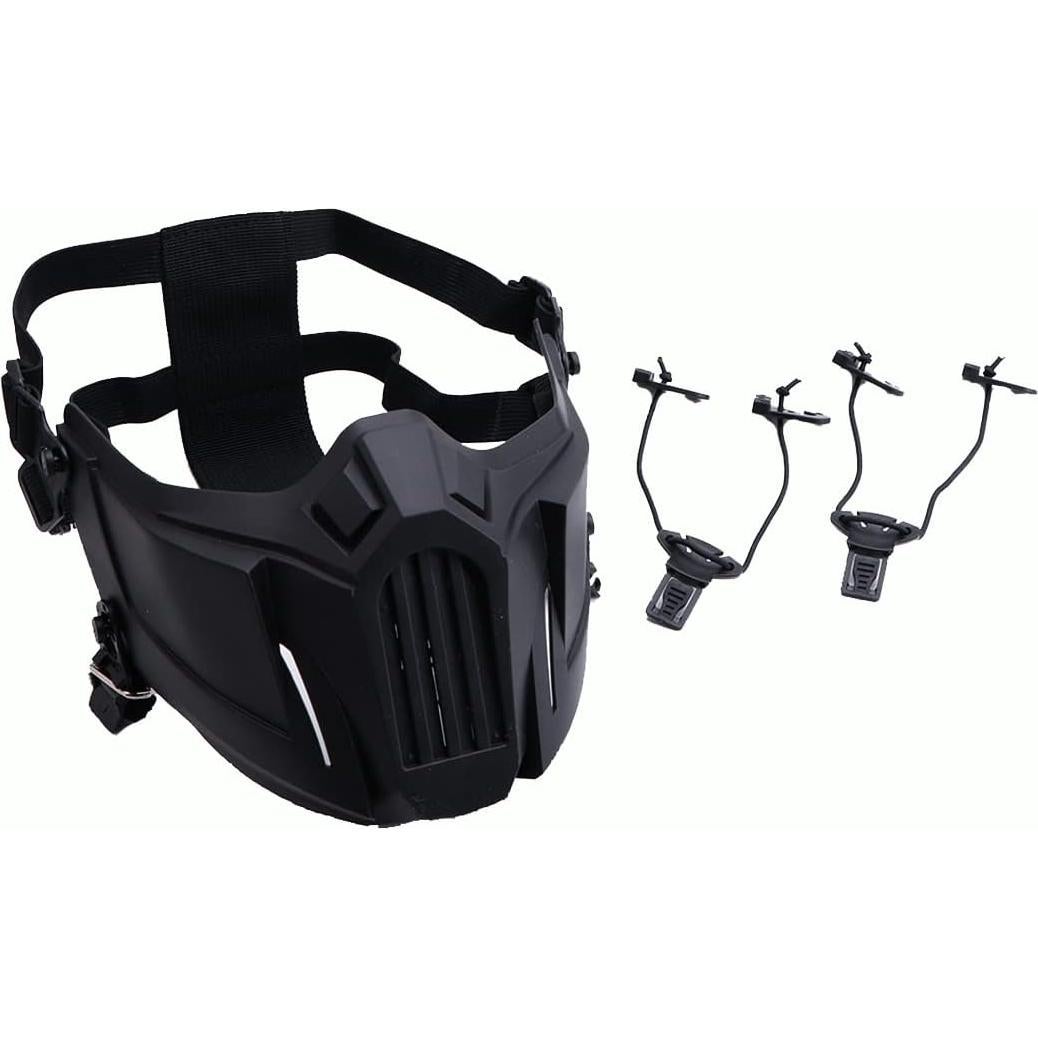 Máscara de Airsoft Yeesport 4546 con Correa Ajustable - Negro