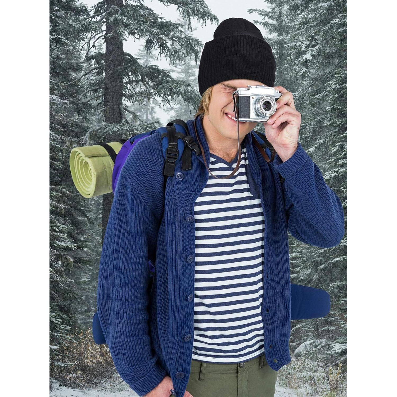 Blulu 3 Pack Máscaras de Esquí Tejidas Invierno 2 Agujeros