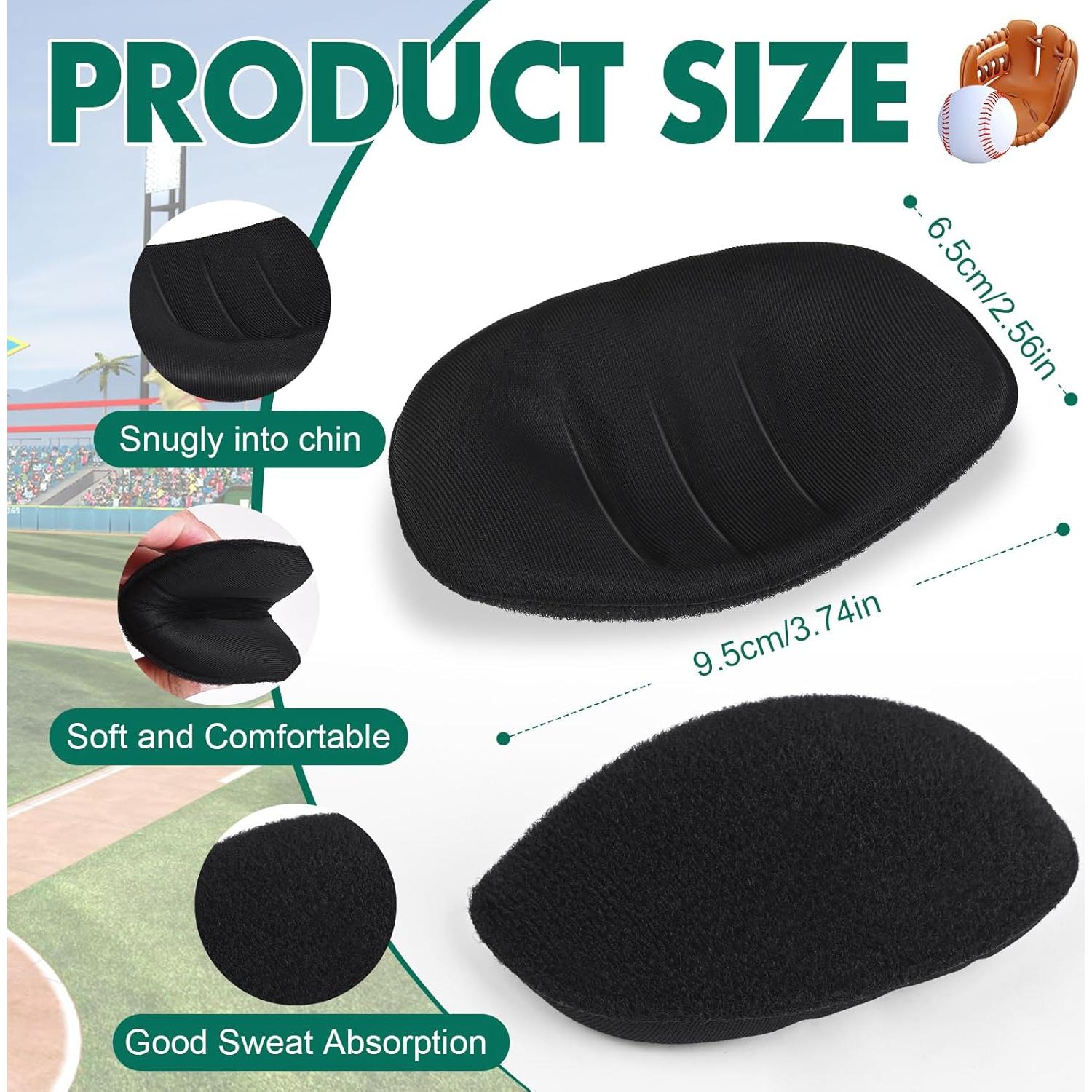 3 Almohadillas de Barbilla OctinPris para Casco de Softball