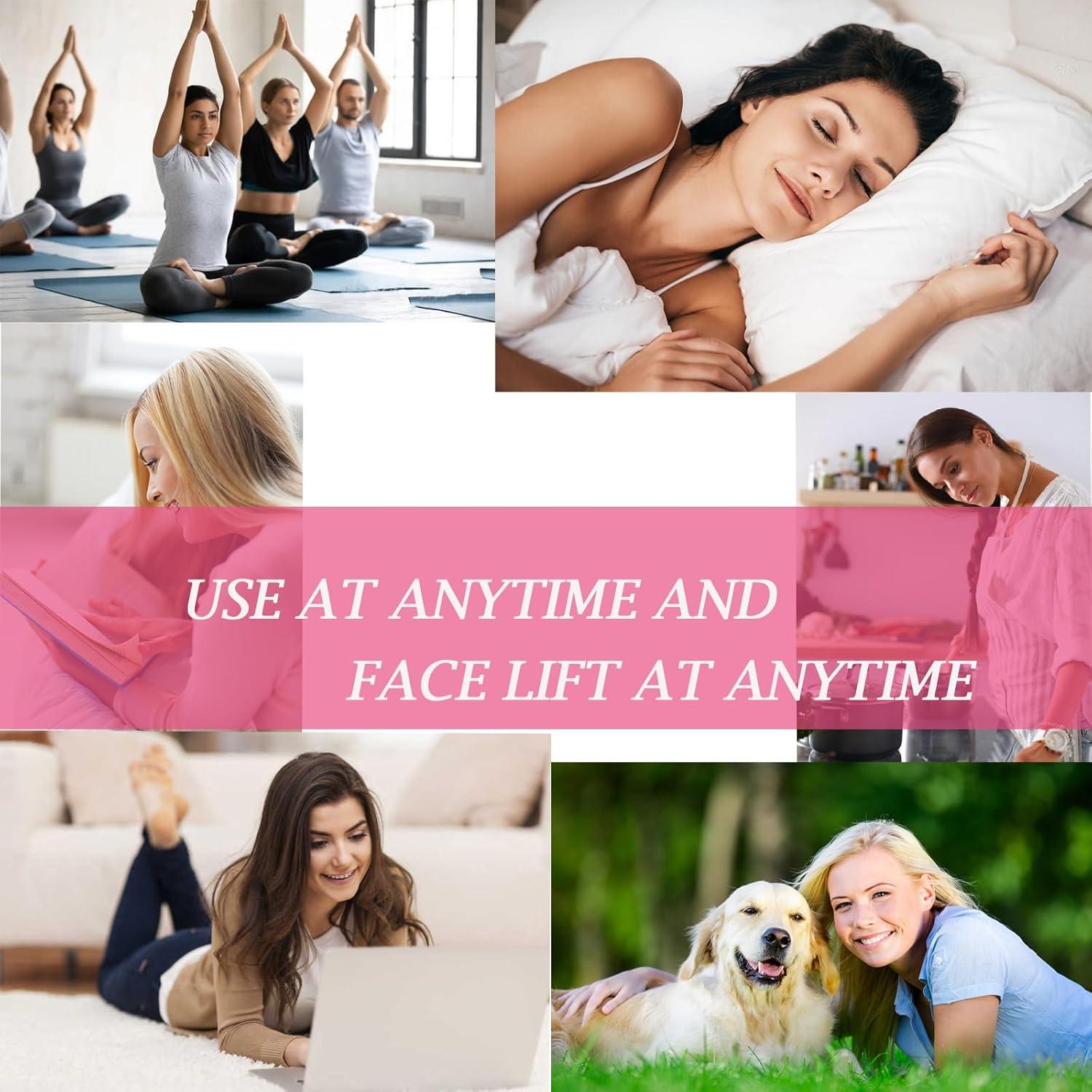 Mascarilla Elevadora V-Line FIKETLXU Grafeno Rosa 55.88x35.56cm