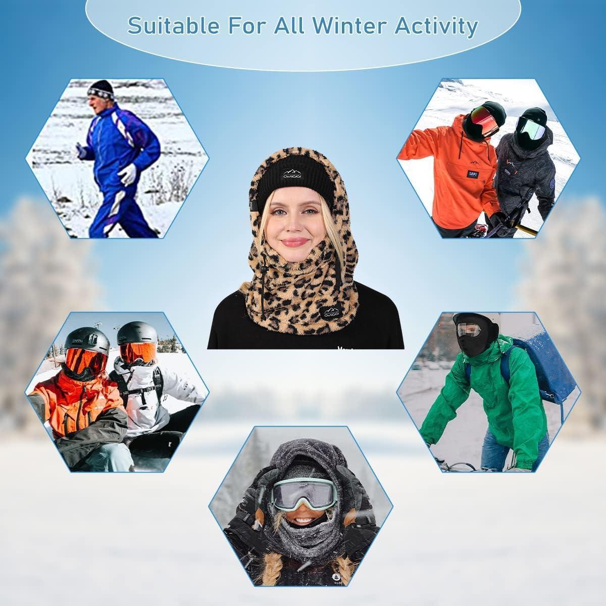 Pasamontañas de Invierno OWNGIGI Unisex Resistente al Viento