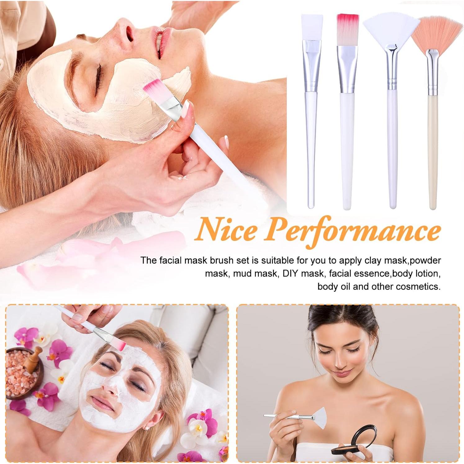 Conjunto de 32 Brochas de Maquillaje Honeydak - Rosa y Blanco