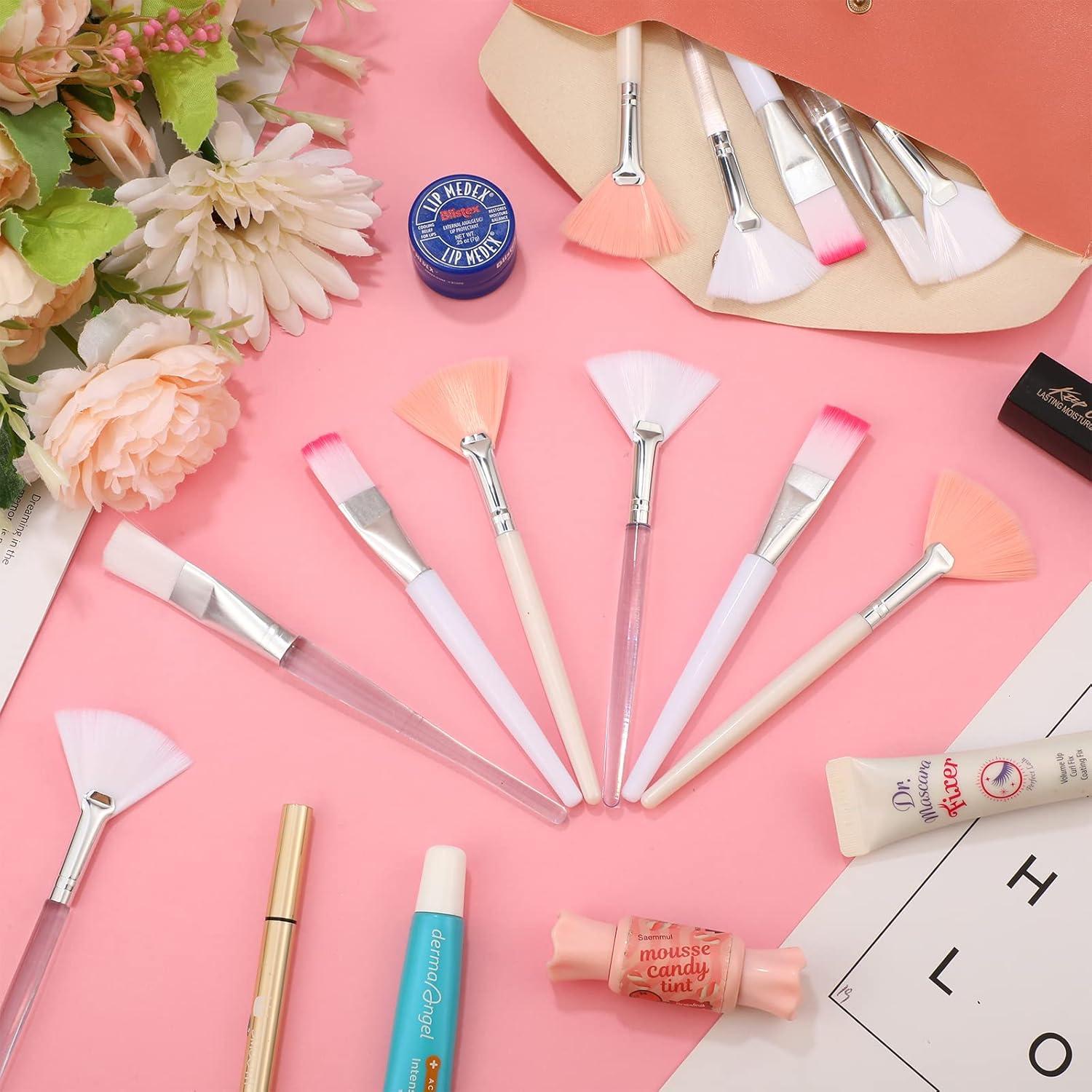 Conjunto de 32 Brochas de Maquillaje Honeydak - Rosa y Blanco