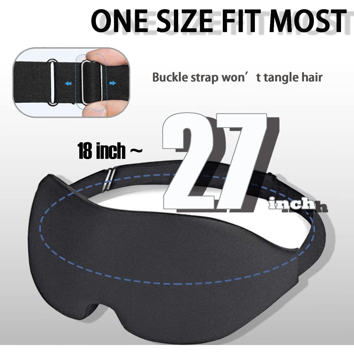 Máscara de Sueño Contorneada 3D Remowhalle para Pestañas