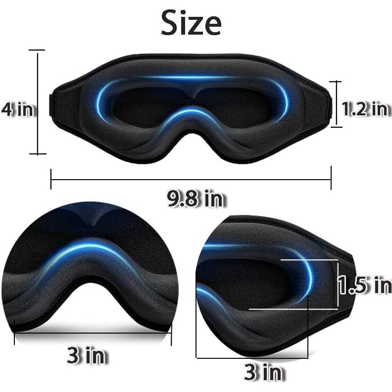 Máscara de Sueño Contorneada 3D Remowhalle para Pestañas