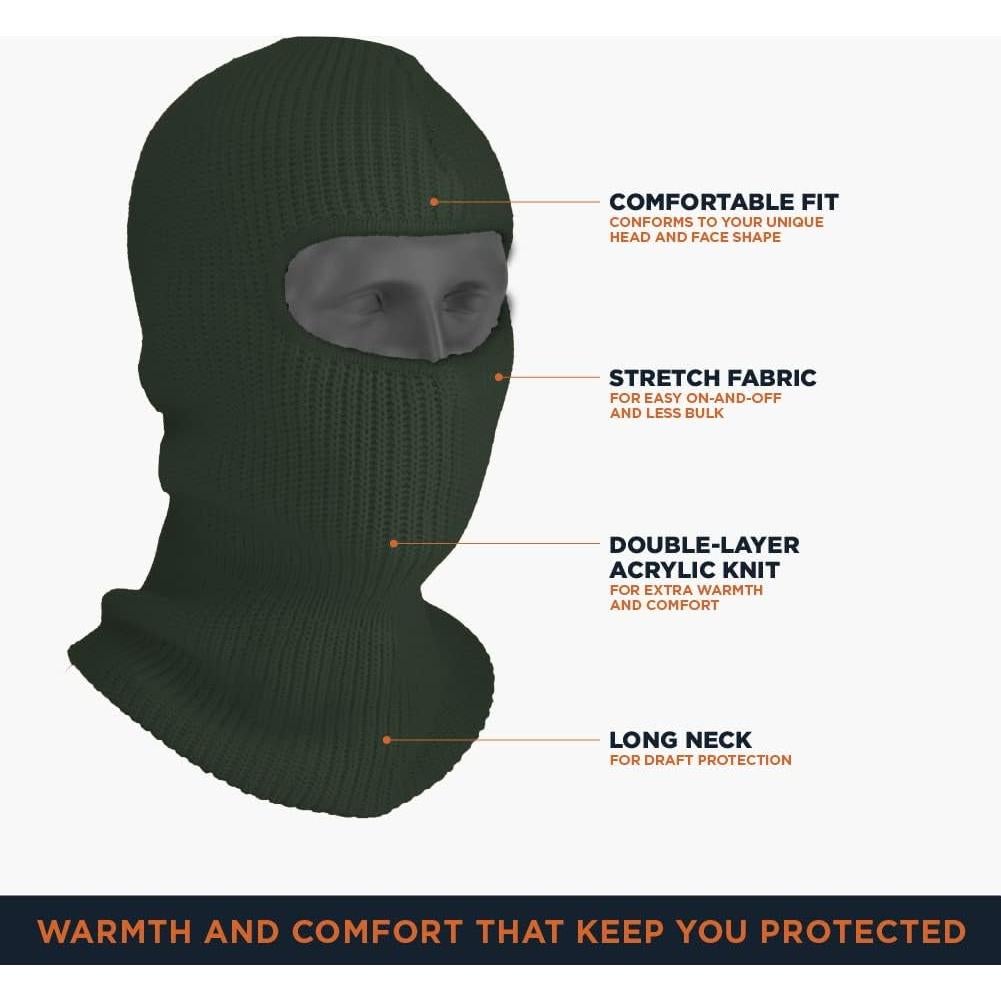 Máscara Balaclava RefrigiWear Acrílico 2 Capas Clima Frío