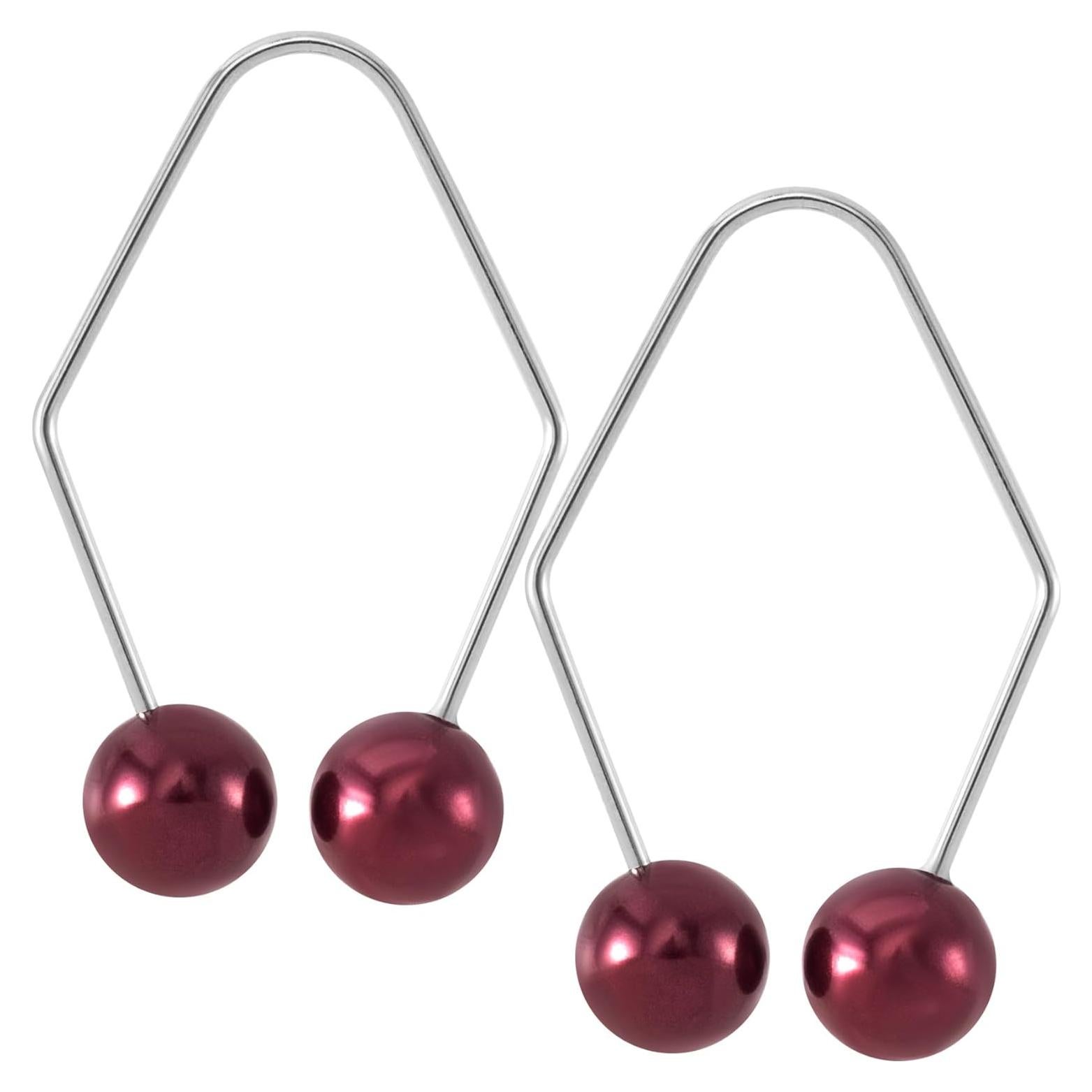 Creador de Hoyuelos Facial CustomyLife 2pcs Rojo Oscuro