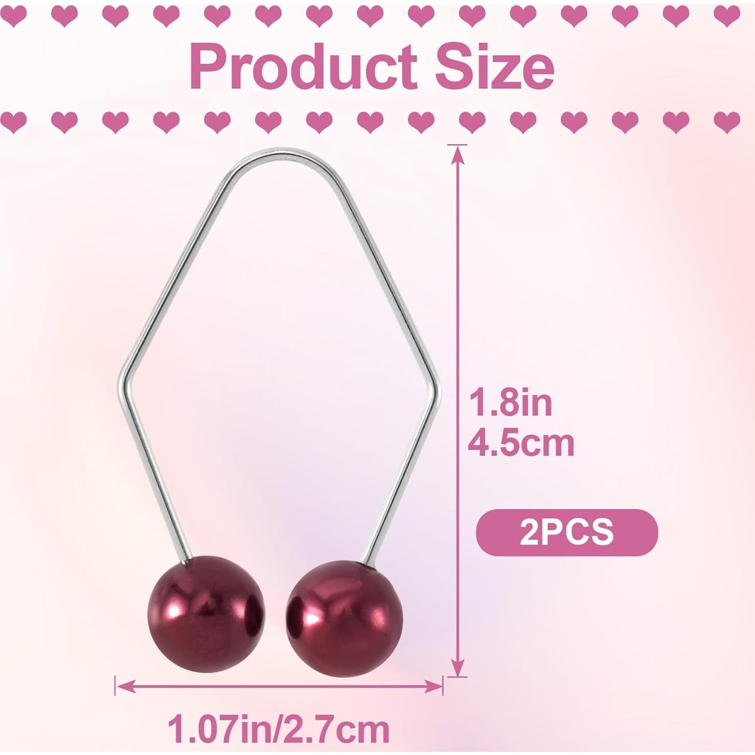 Creador de Hoyuelos Facial CustomyLife 2pcs Rojo Oscuro