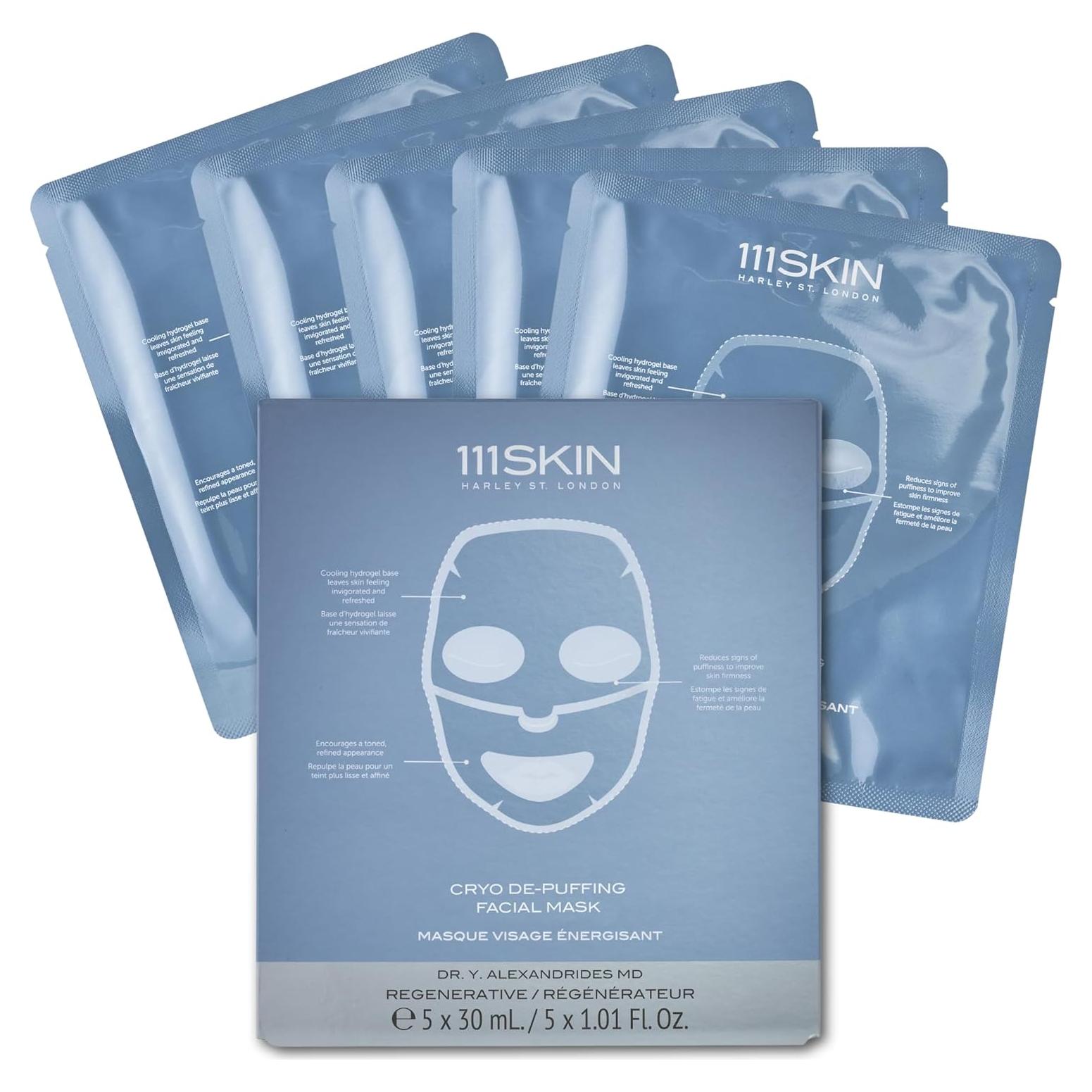 Máscara Facial Energizante 111SKIN Cryo De-Puffing - Set de 5
