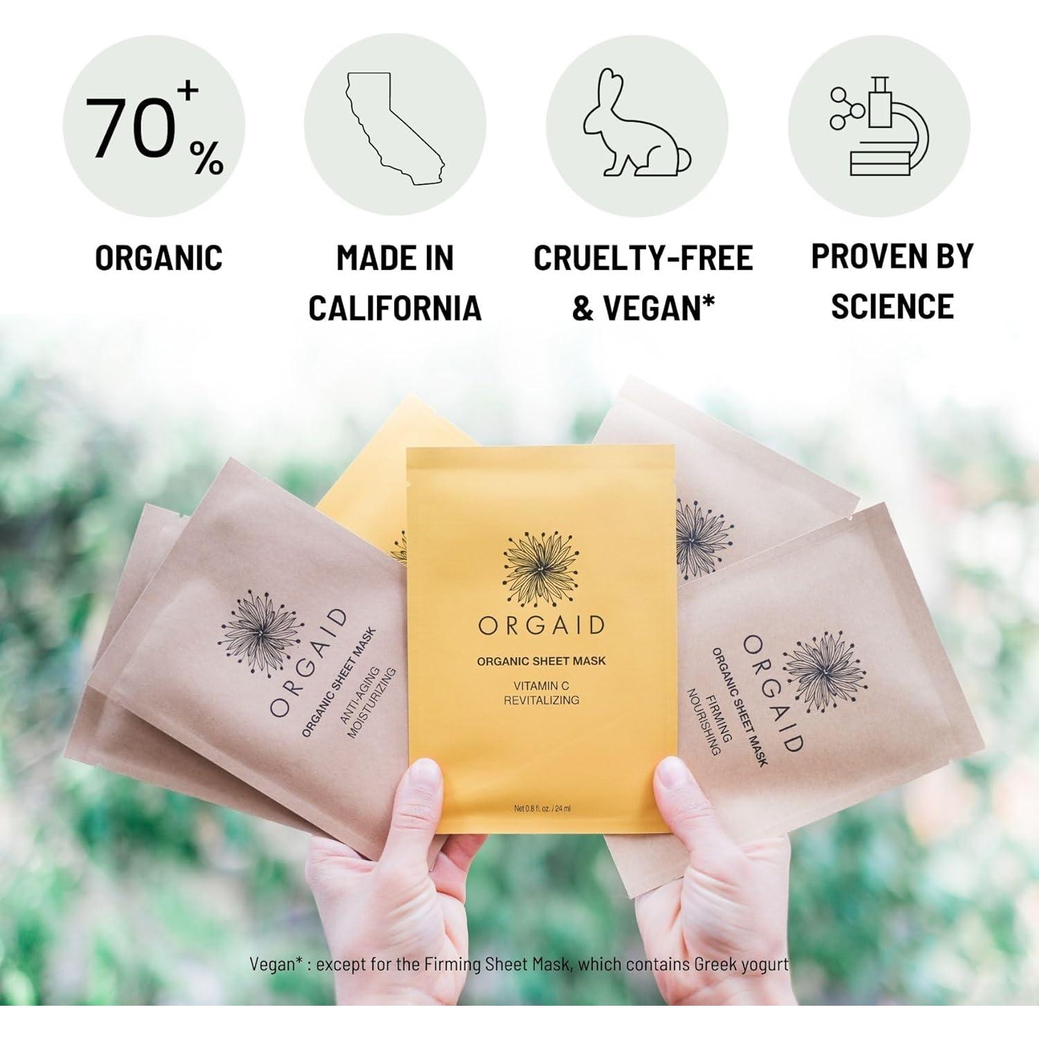 Máscaras de Hoja Orgánica ORGAID - Paquete Variado 6 Unidades