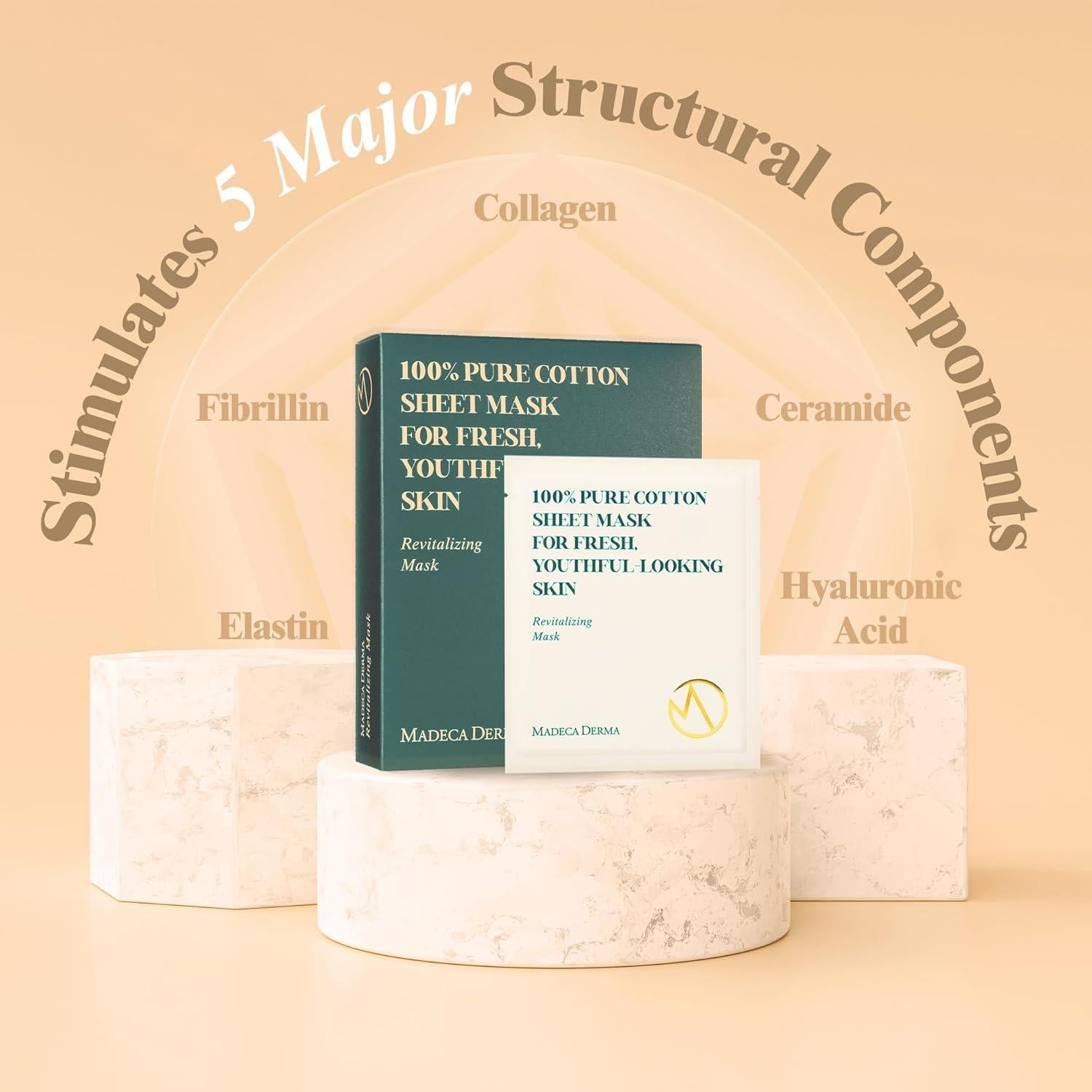 Mascarilla Revitalizante Madeca DERMA 20 Piezas con Centella Asiática