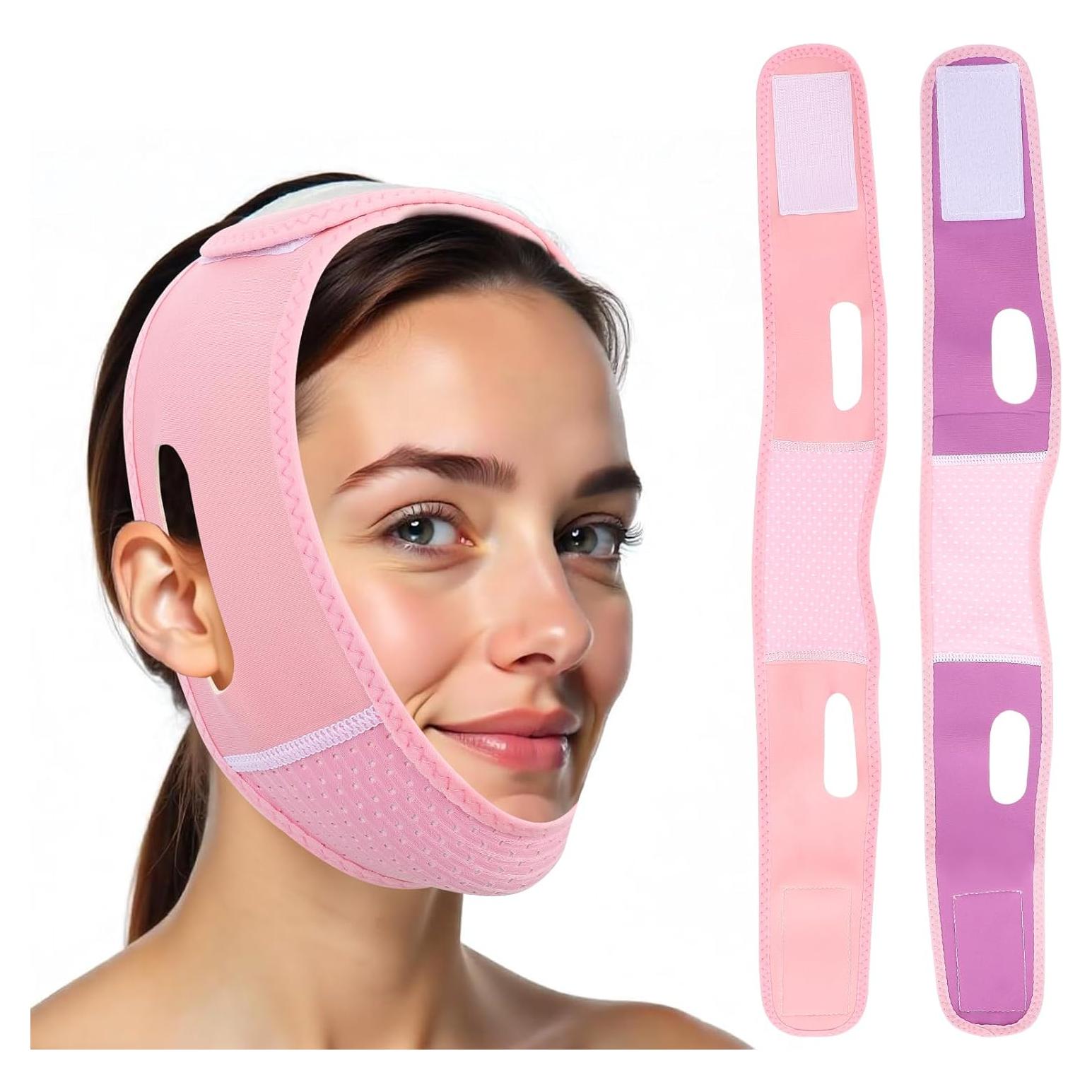 2 Piezas Máscara Reutilizable para Levantar la Cara Tucnoeu