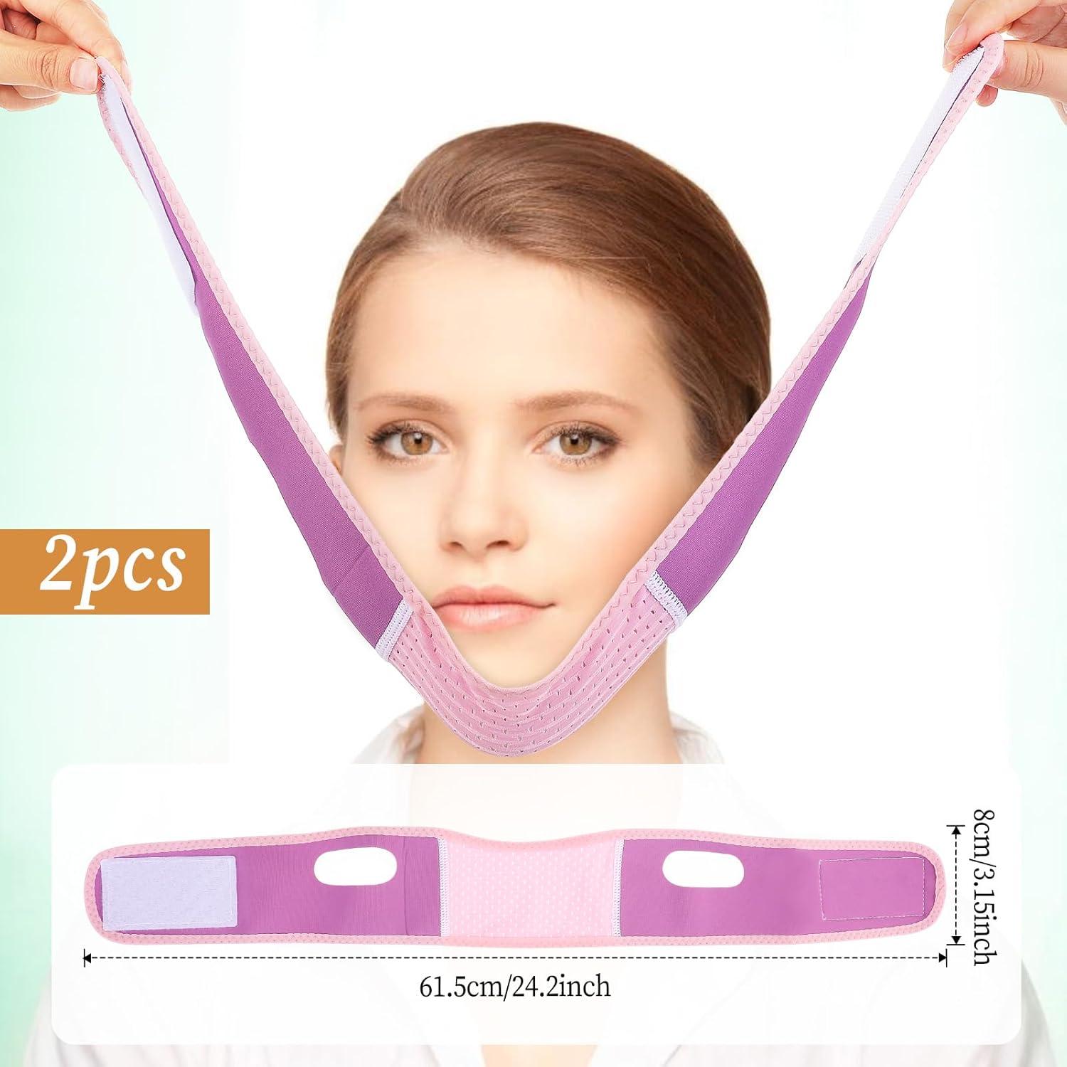 2 Piezas Máscara Reutilizable para Levantar la Cara Tucnoeu