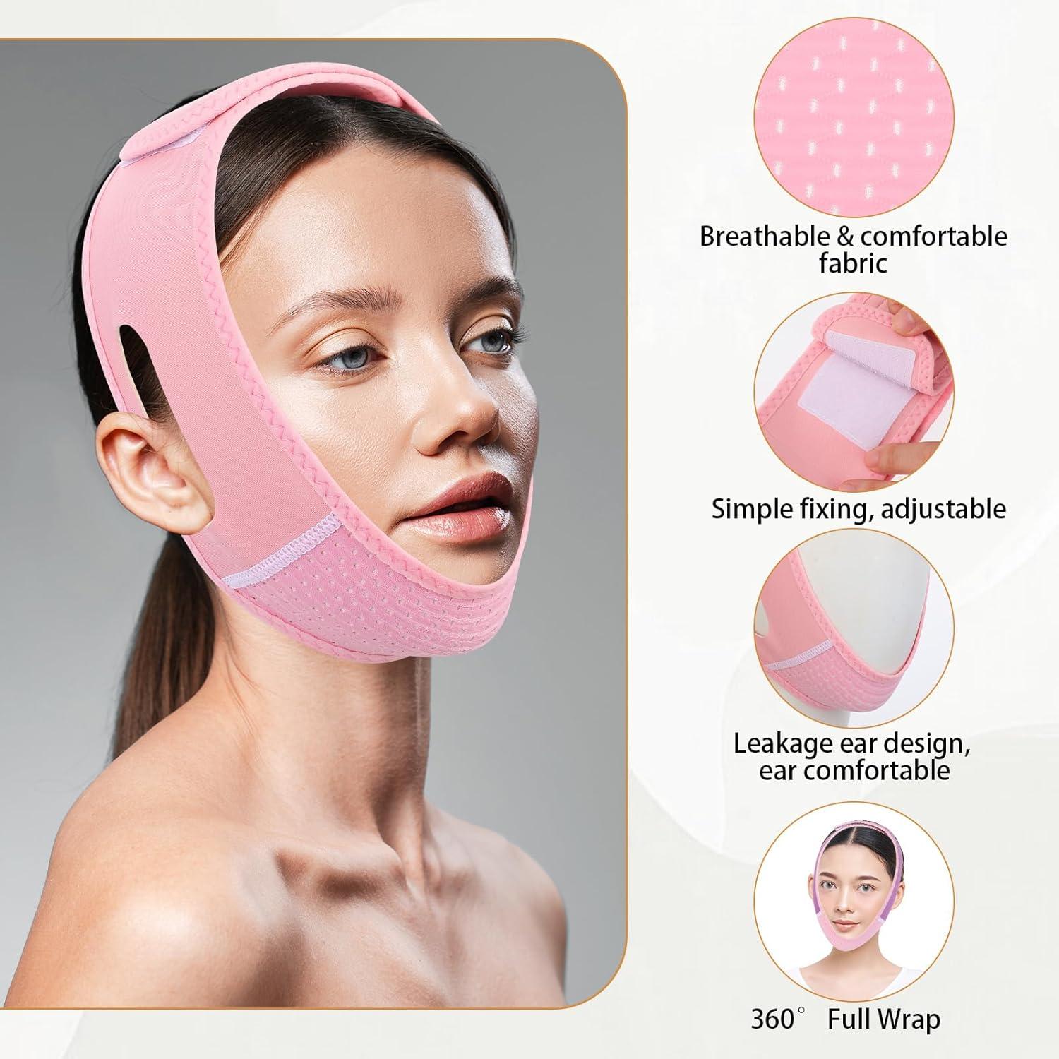 2 Piezas Máscara Reutilizable para Levantar la Cara Tucnoeu