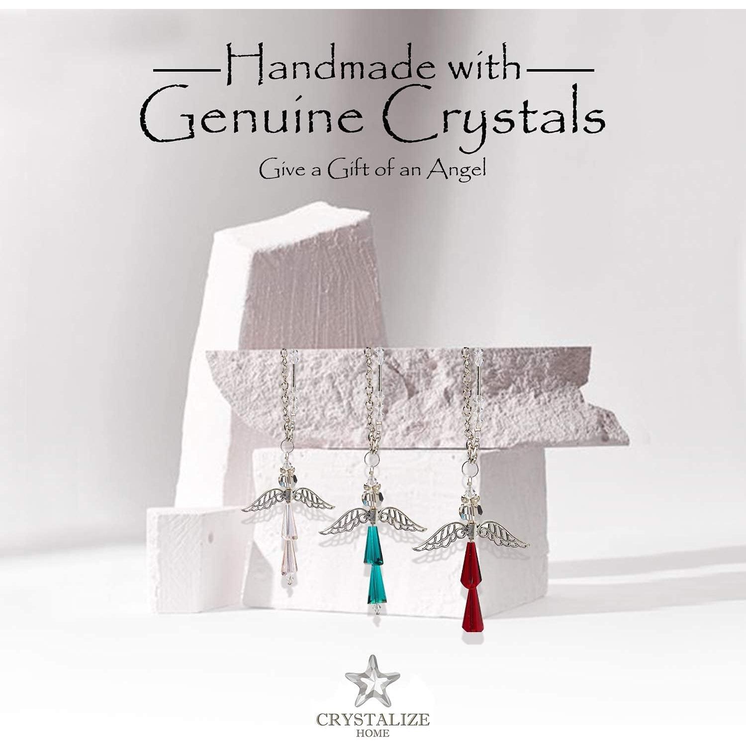 Encanto de Ángel Guardián de Cristal Esmeralda para Auto