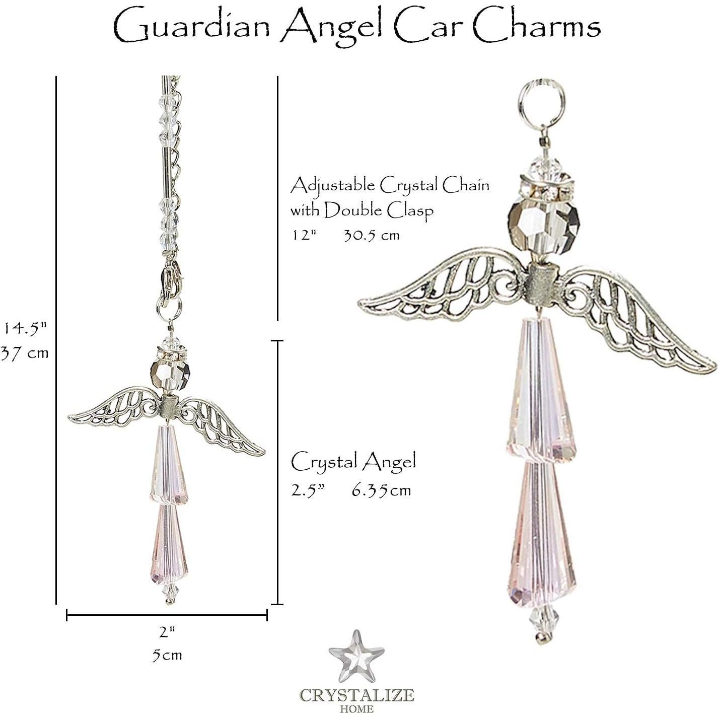 Encanto de Ángel Guardián de Cristal Esmeralda para Auto