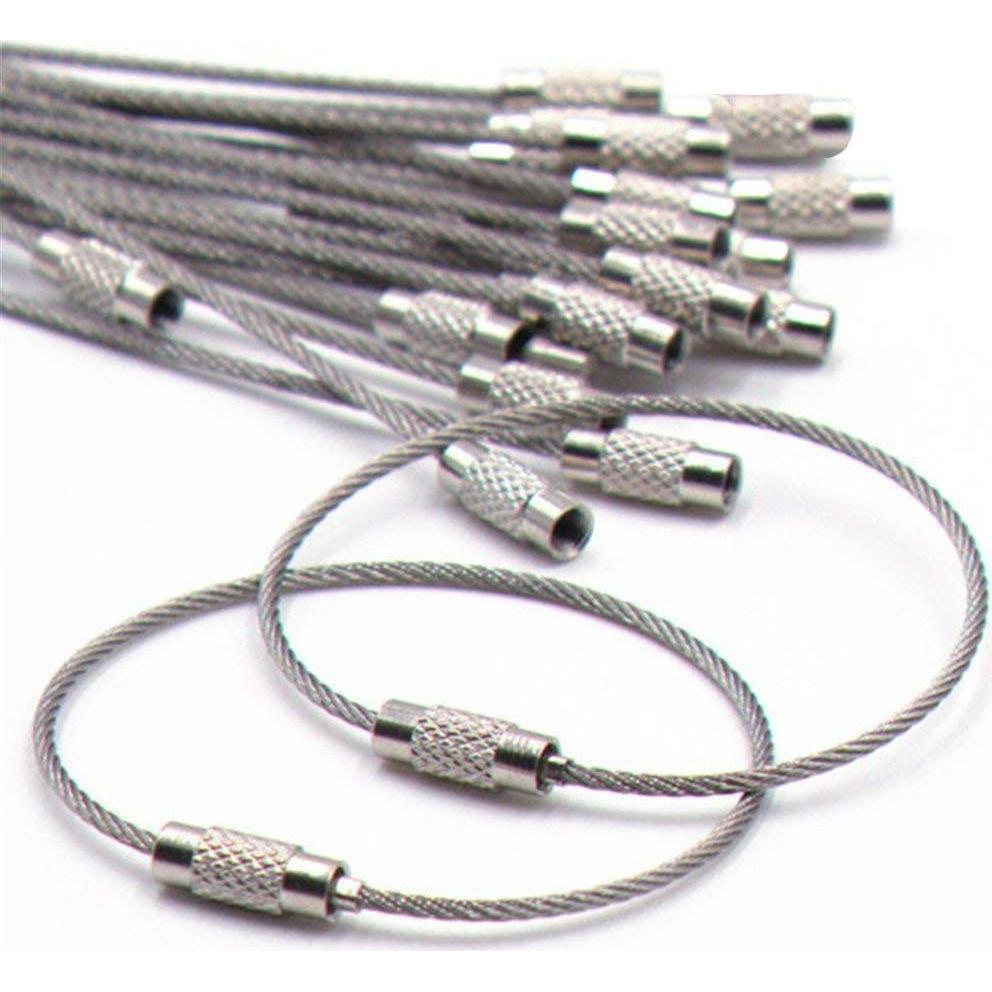100 Llaveros de Alambre de Acero Inoxidable AOOTOOSPORT 16 cm
