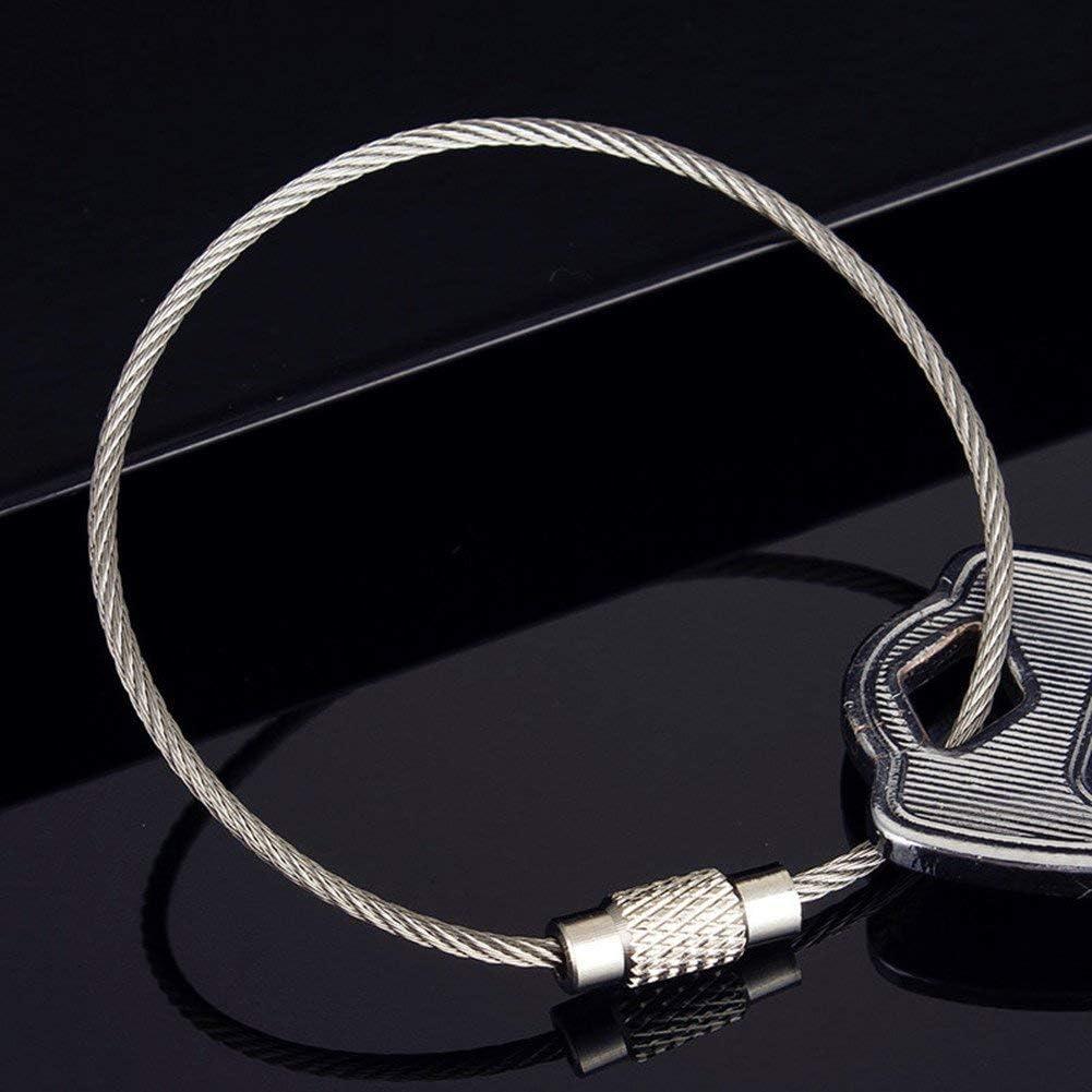 100 Llaveros de Alambre de Acero Inoxidable AOOTOOSPORT 16 cm