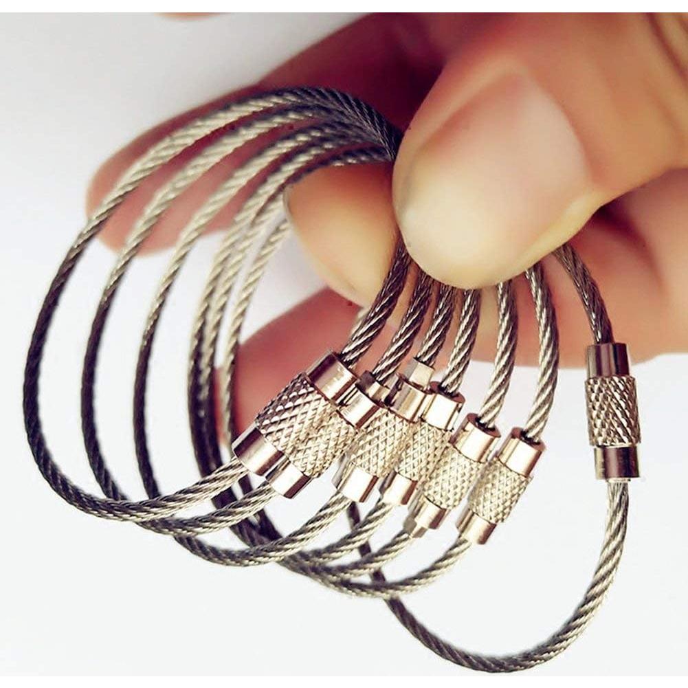 100 Llaveros de Alambre de Acero Inoxidable AOOTOOSPORT 16 cm