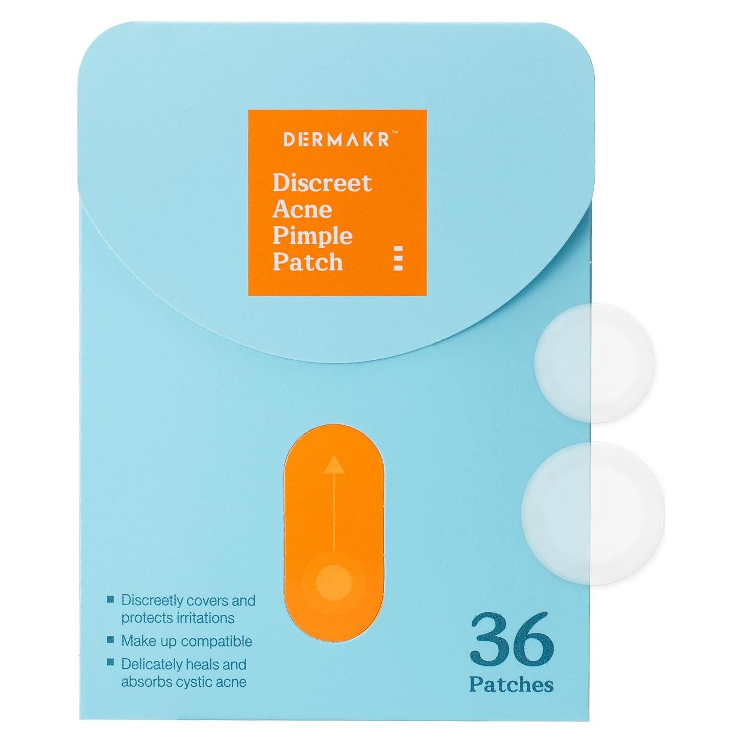 Parche Discreto para Acné DERMAKR - 36 Parches Hidrocoloide