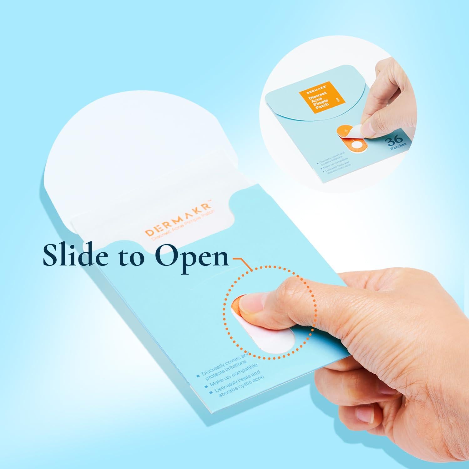 Parche Discreto para Acné DERMAKR - 36 Parches Hidrocoloide