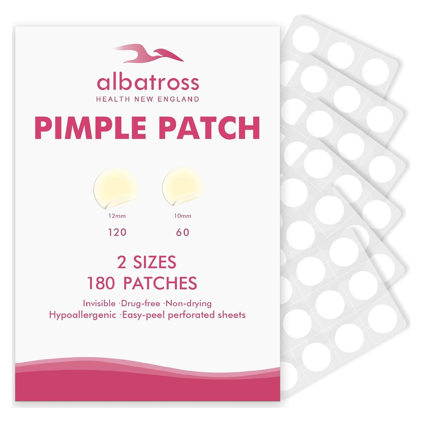 Parche Invisible para Granitos Albatross Health 180 Unidades